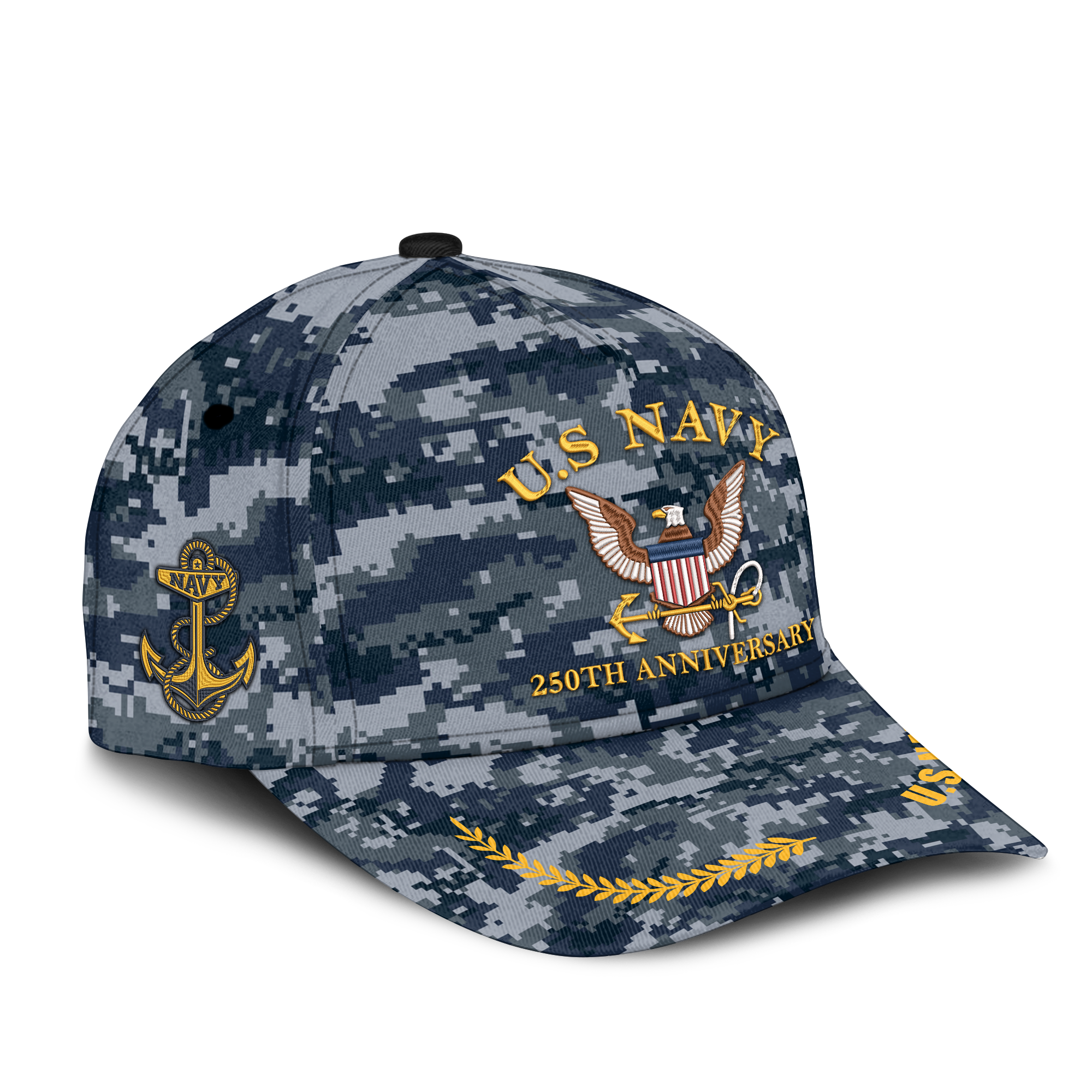 Navy 250th Anniversary Embroidered & Printed Cap