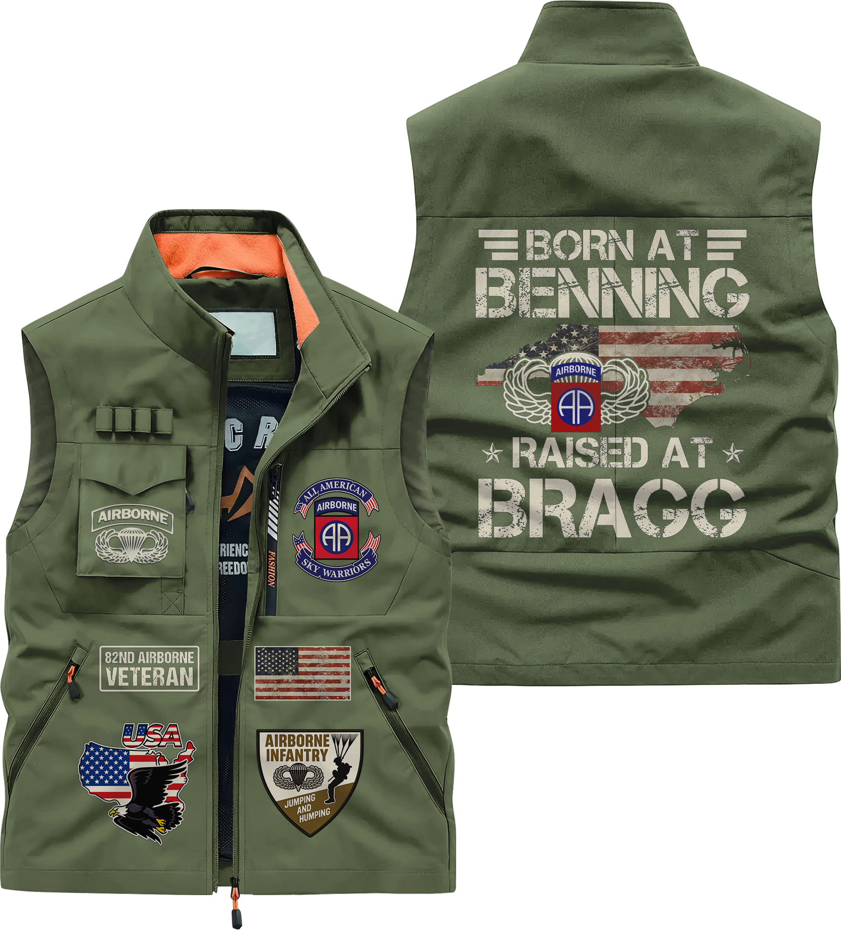 82nd Airborne Born At Benning Pocket Vest