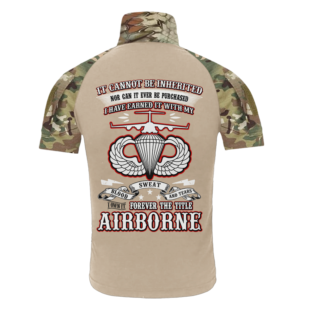 I Own Forever The Title Airborne Veteran Tactical Polo Shirt