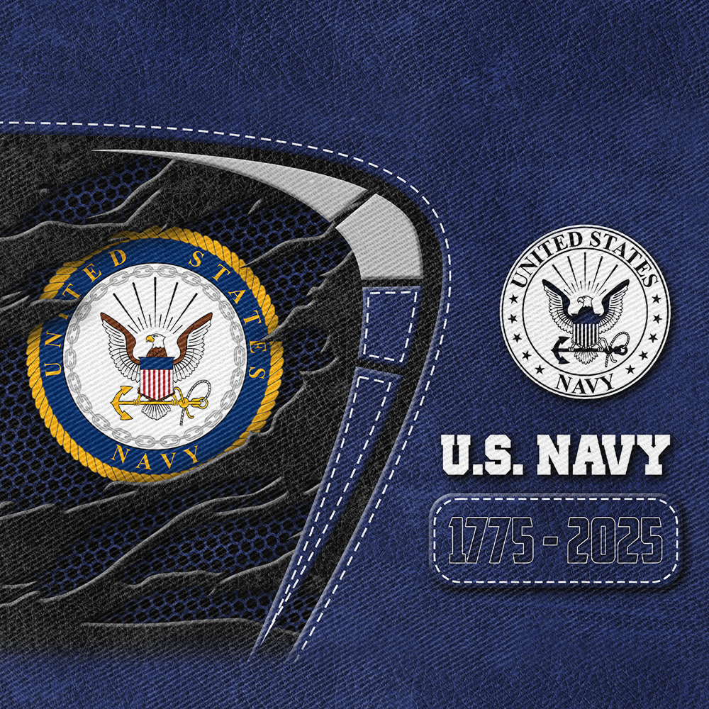 Personalizable Navy 250th Anniversary Classic Cap