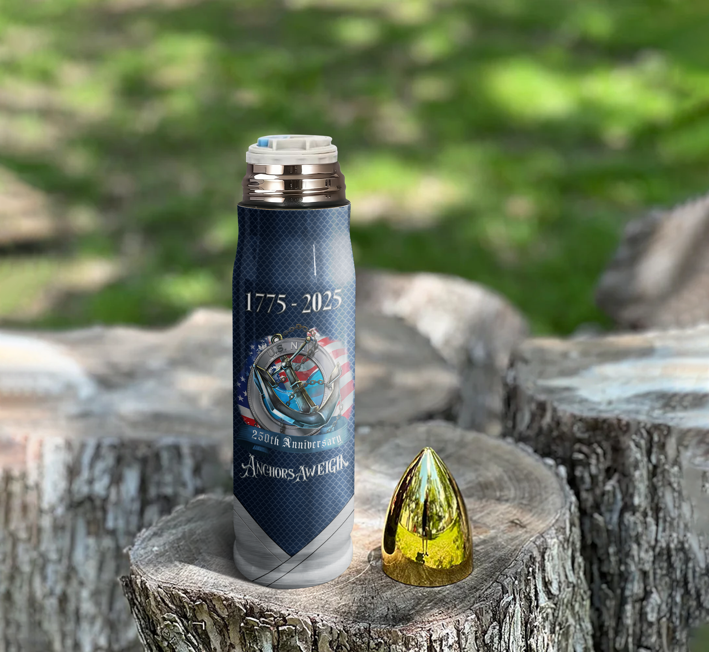 Navy 250th Anniversary Bullet Tumbler