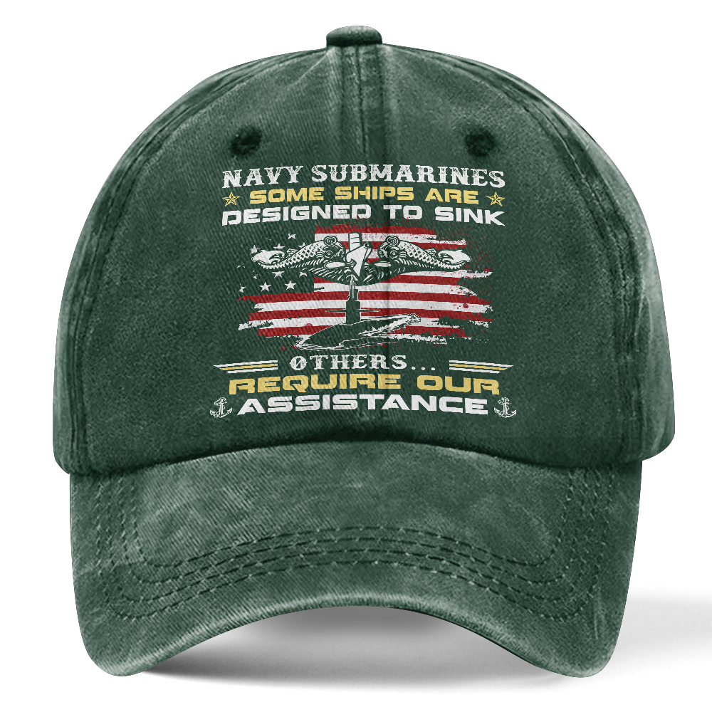 Navy Submarine Some Ships Are Designed To Sink Washed Cap