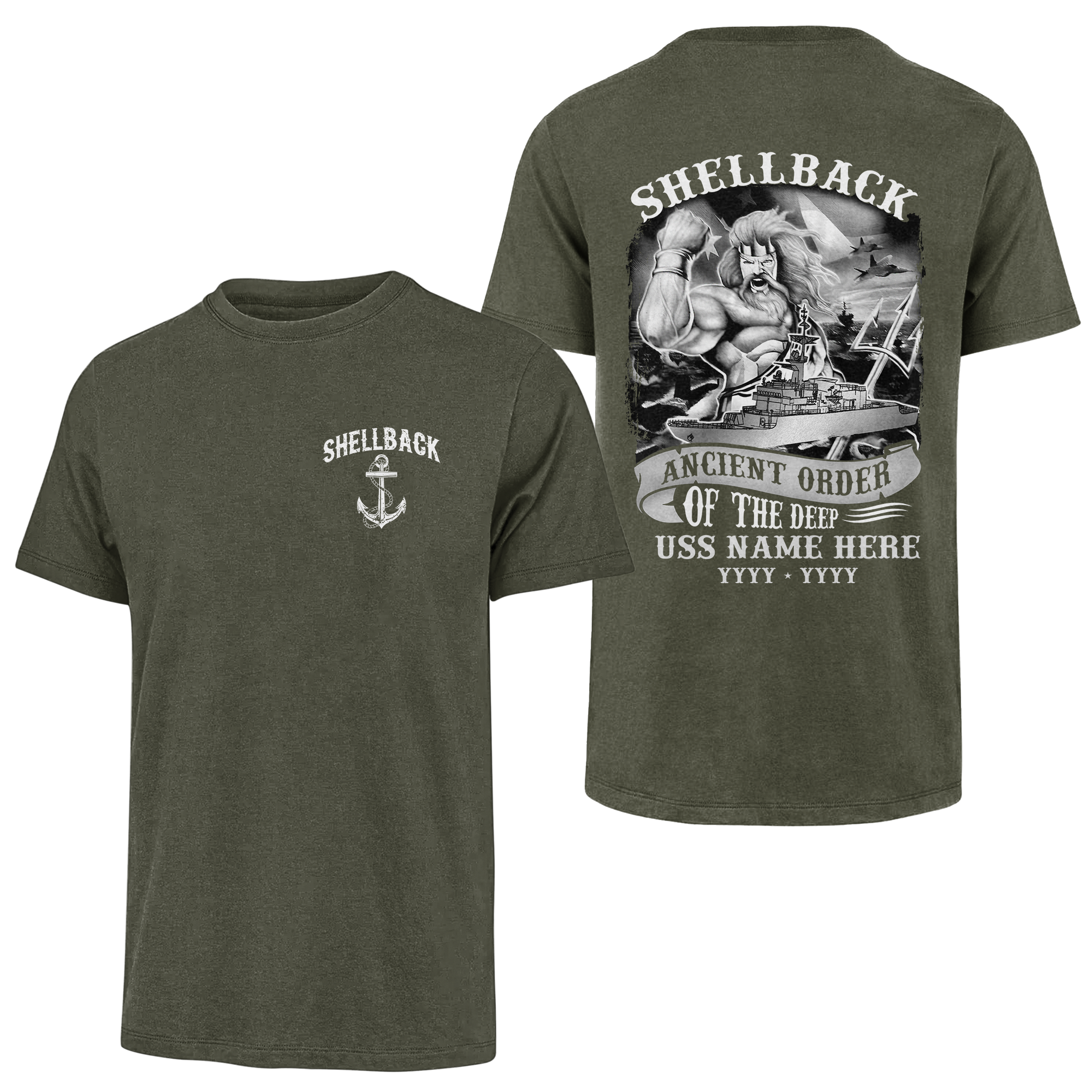 Personalized Shellback Ancient Order Of The Deep Double Sided Classic T-shirt