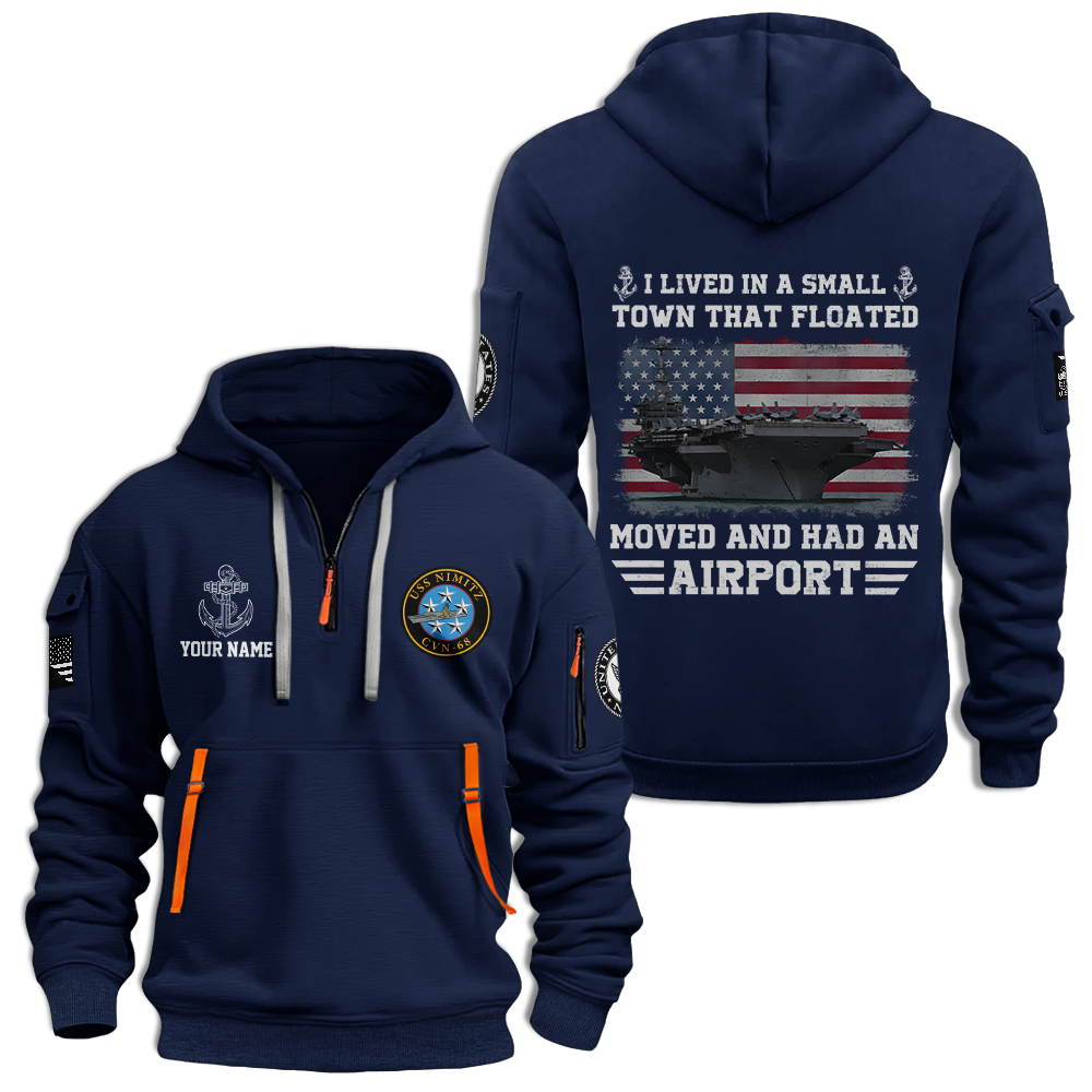 Personalizable I Lived In A Small Town That Floated Quarter Zip Hoodie
