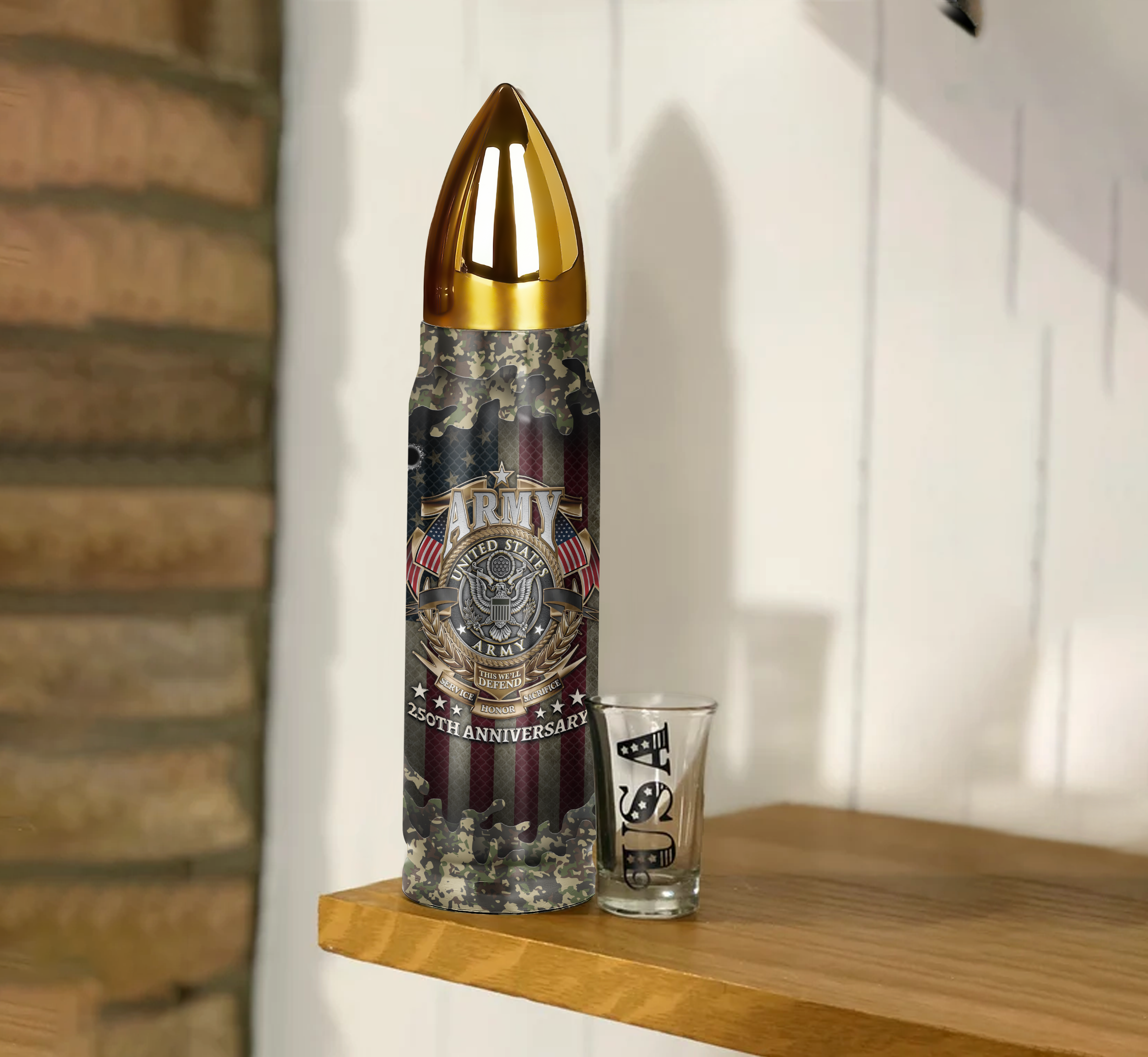 Army 250th Anniversary Bullet Tumbler