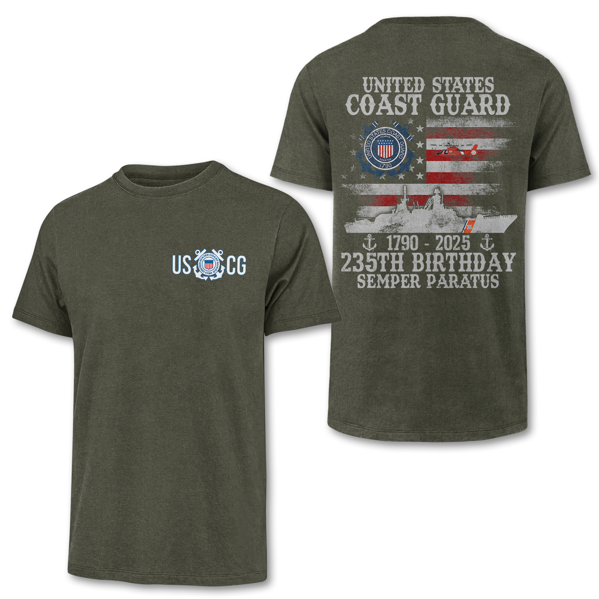 Coast Guard 235th Birthday Double Side Classic T-shirt