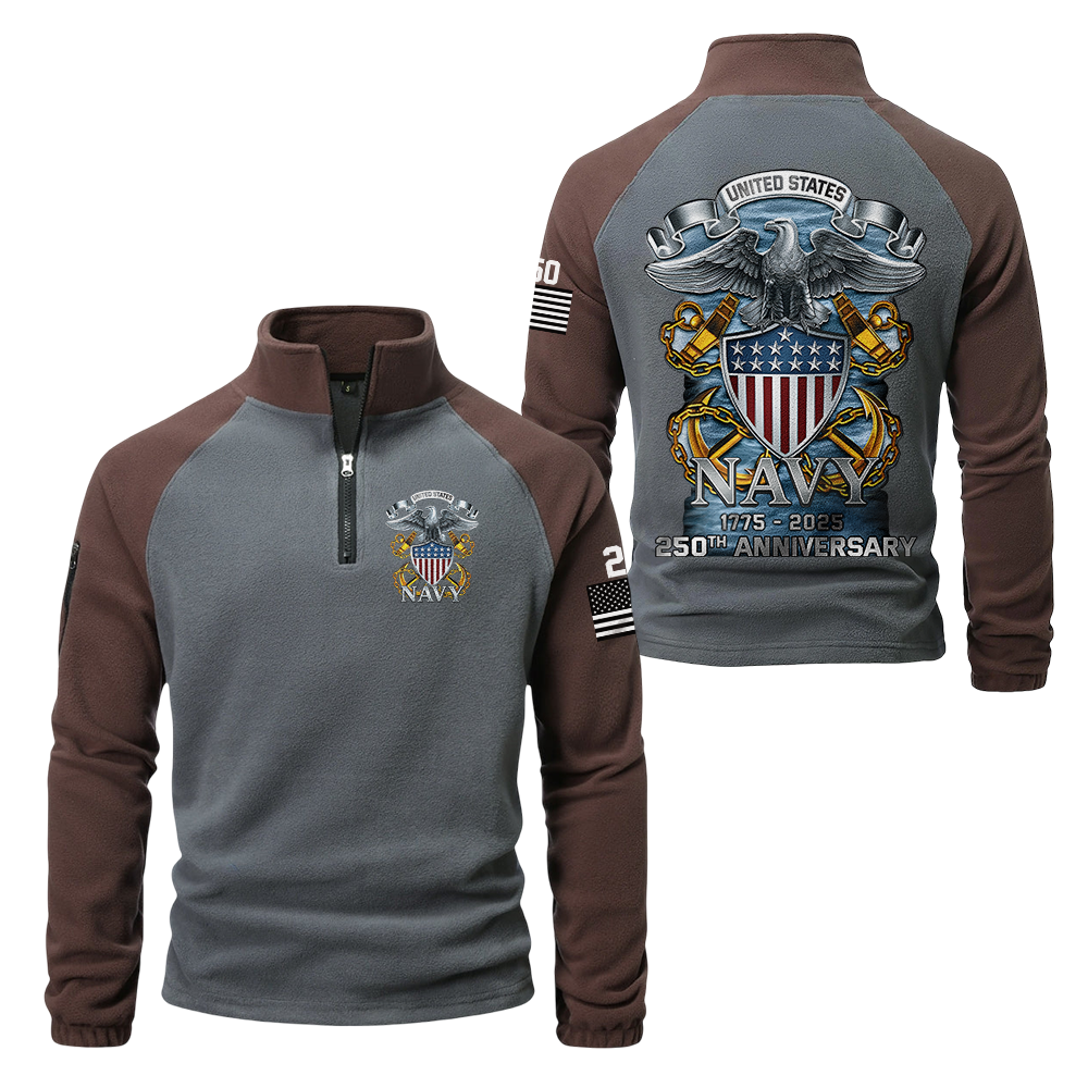 Navy 250th Anniversary Half-Zip Raglan Sweatshirt