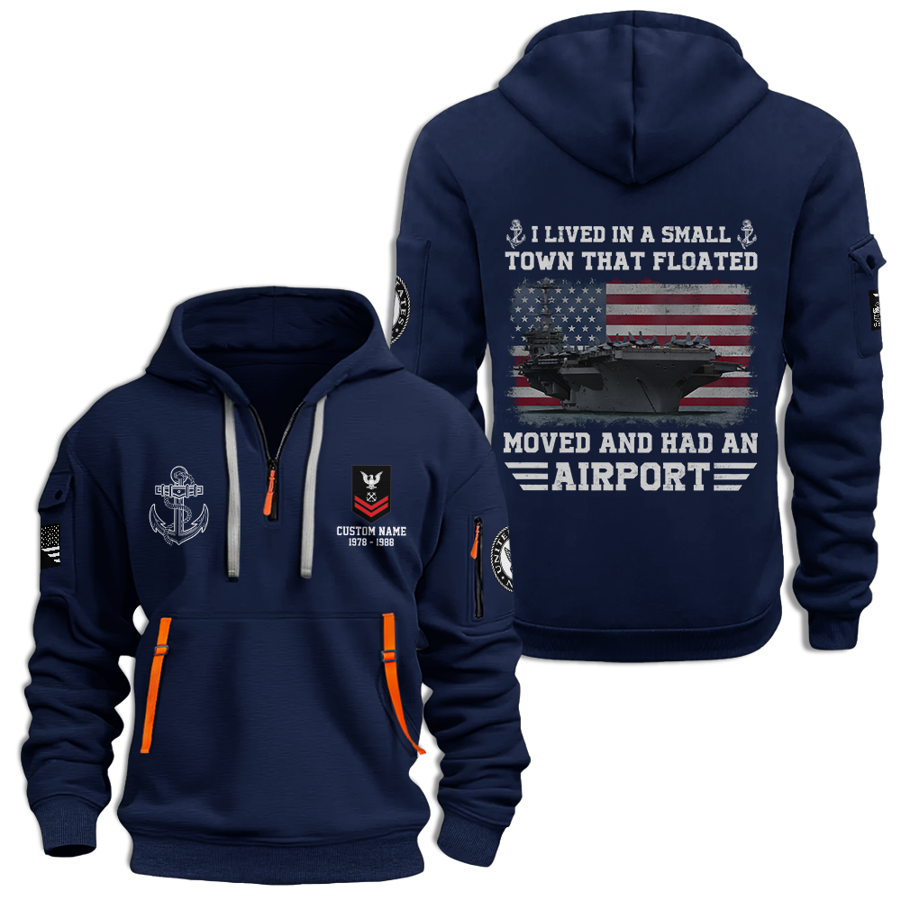 Personalizable I Lived In A Small Town That Floated Quarter Zip Hoodie