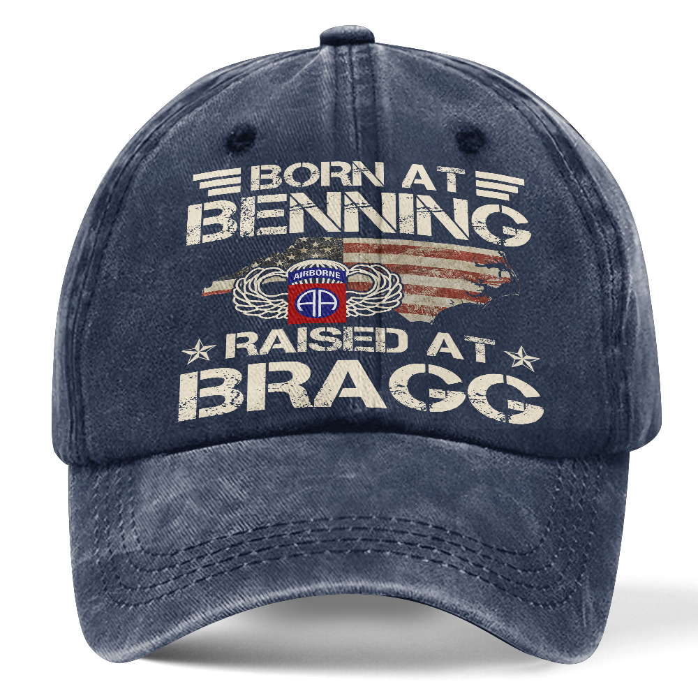 82nd Airborne Born At Benning Washed Cap