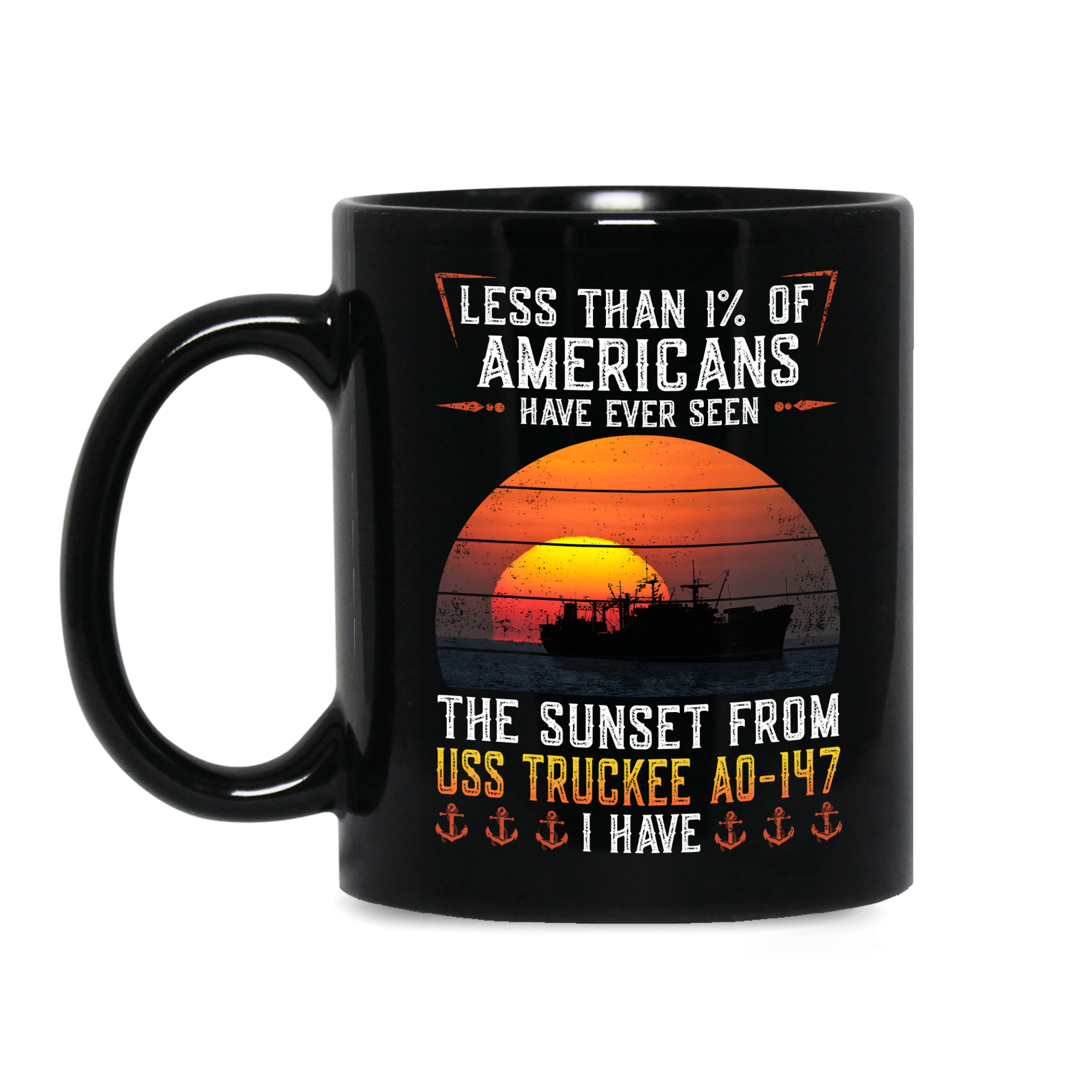 Less Than 1% Navy Ship Coffee Mug