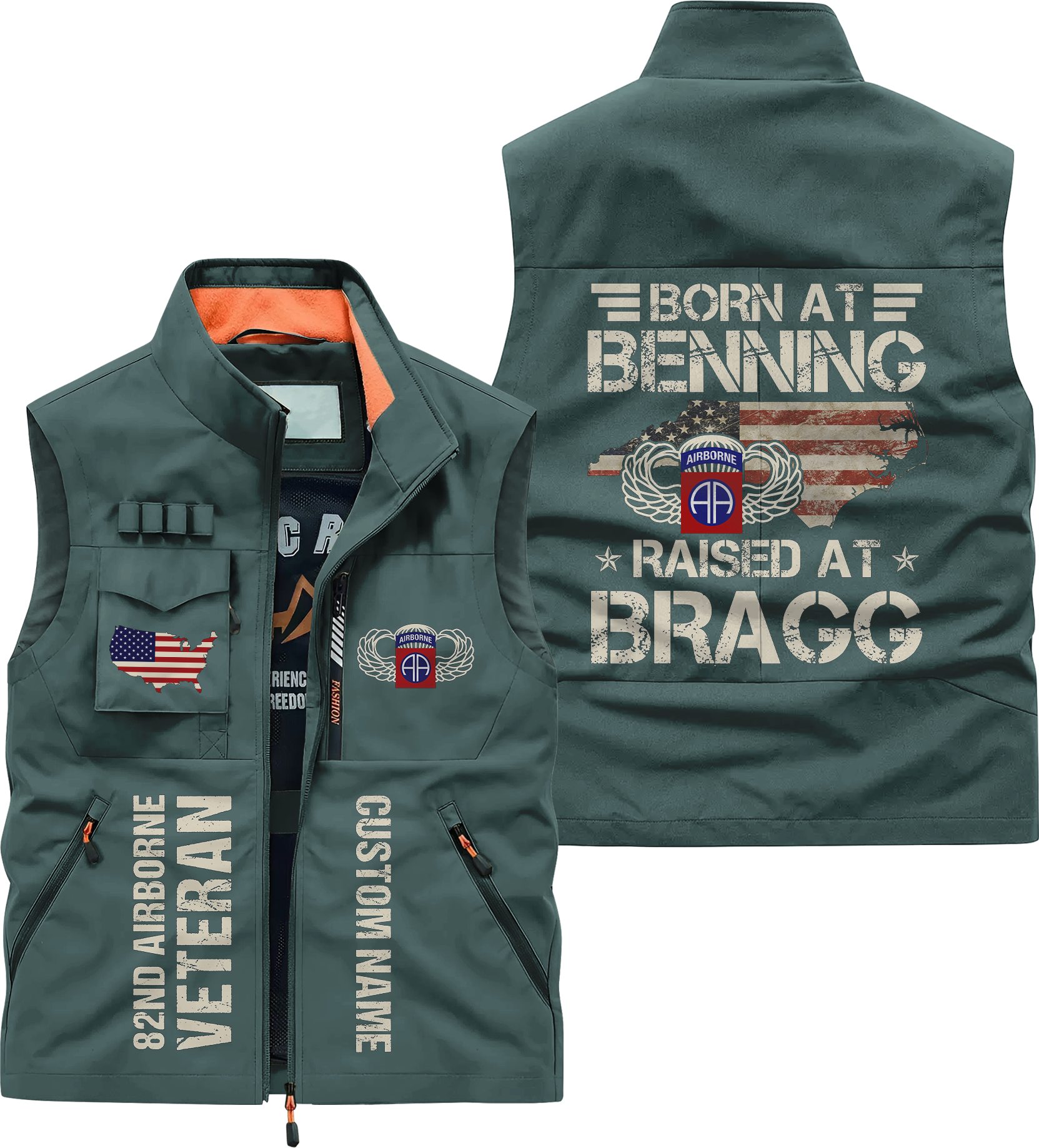 Personalizable 82nd Airborne Born At Benning Pocket Vest