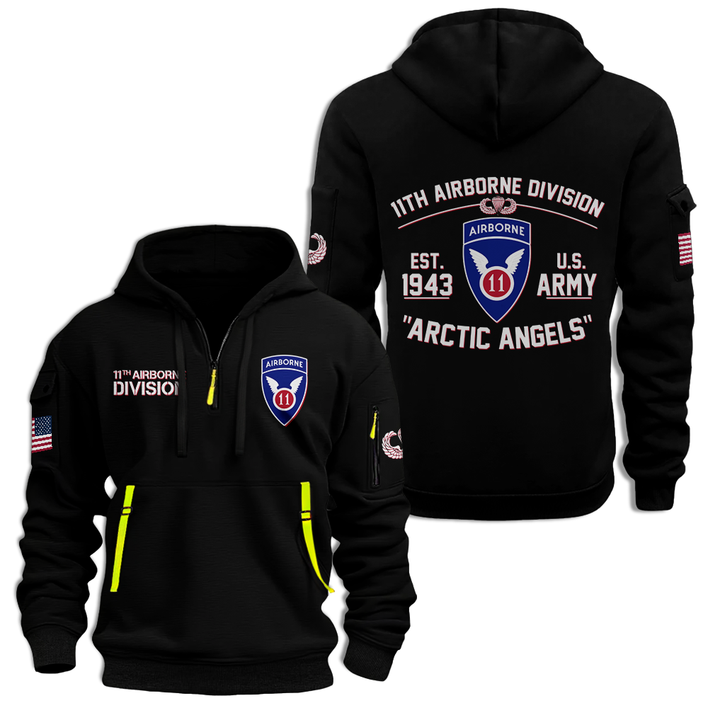 11th Airborne Division Quarter Zip Hoodie
