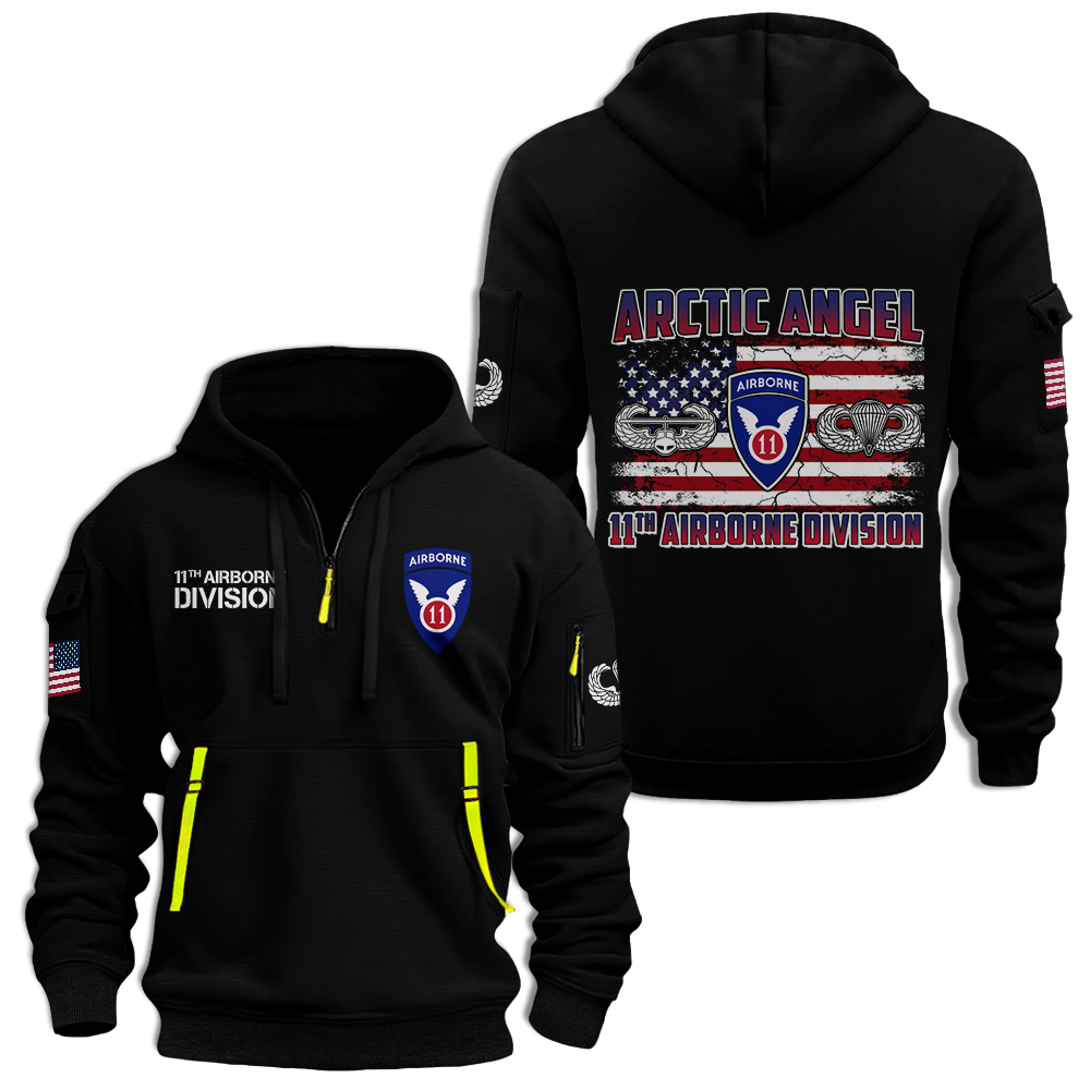11th Airborne Division Quarter Zip Hoodie