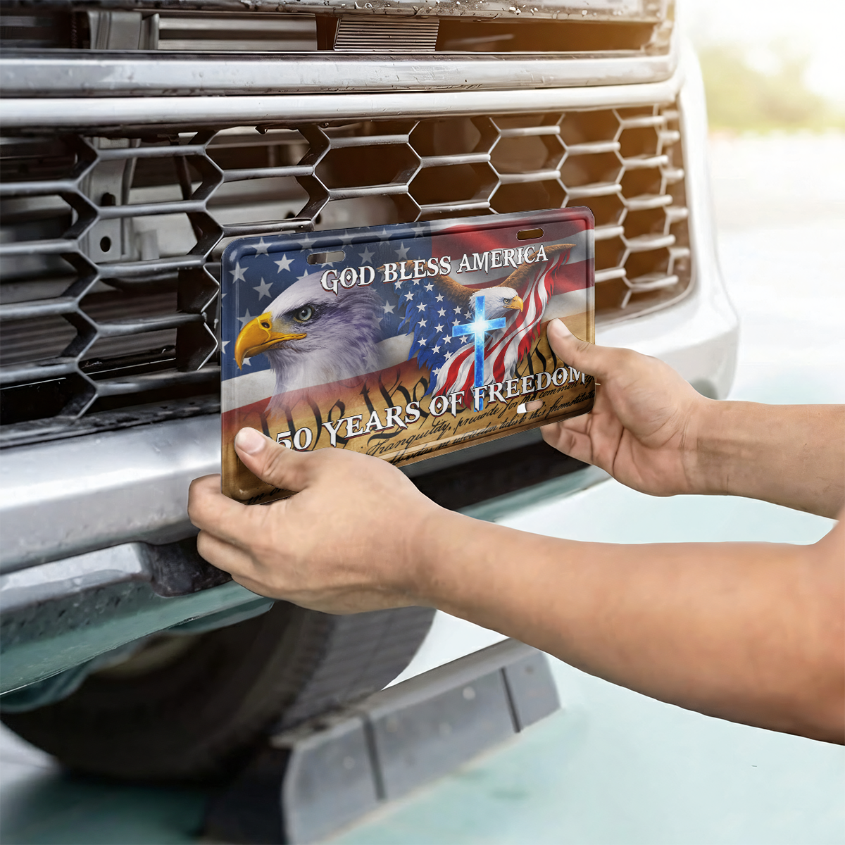 America 250 Years of Freedom Aluminum License Plate