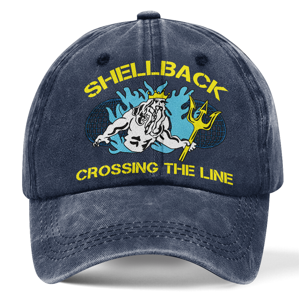 Personalizable Navy Shellback Washed Cap