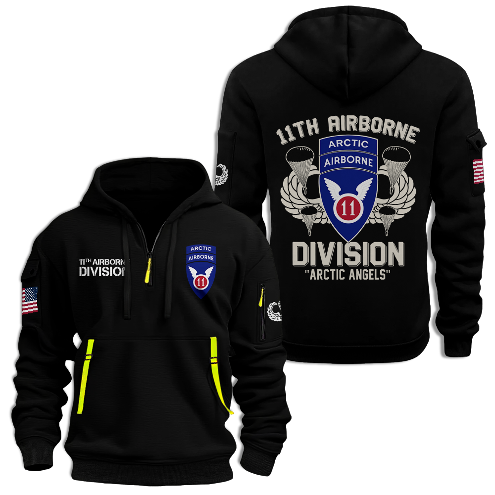 11th Airborne Division Quarter Zip Hoodie