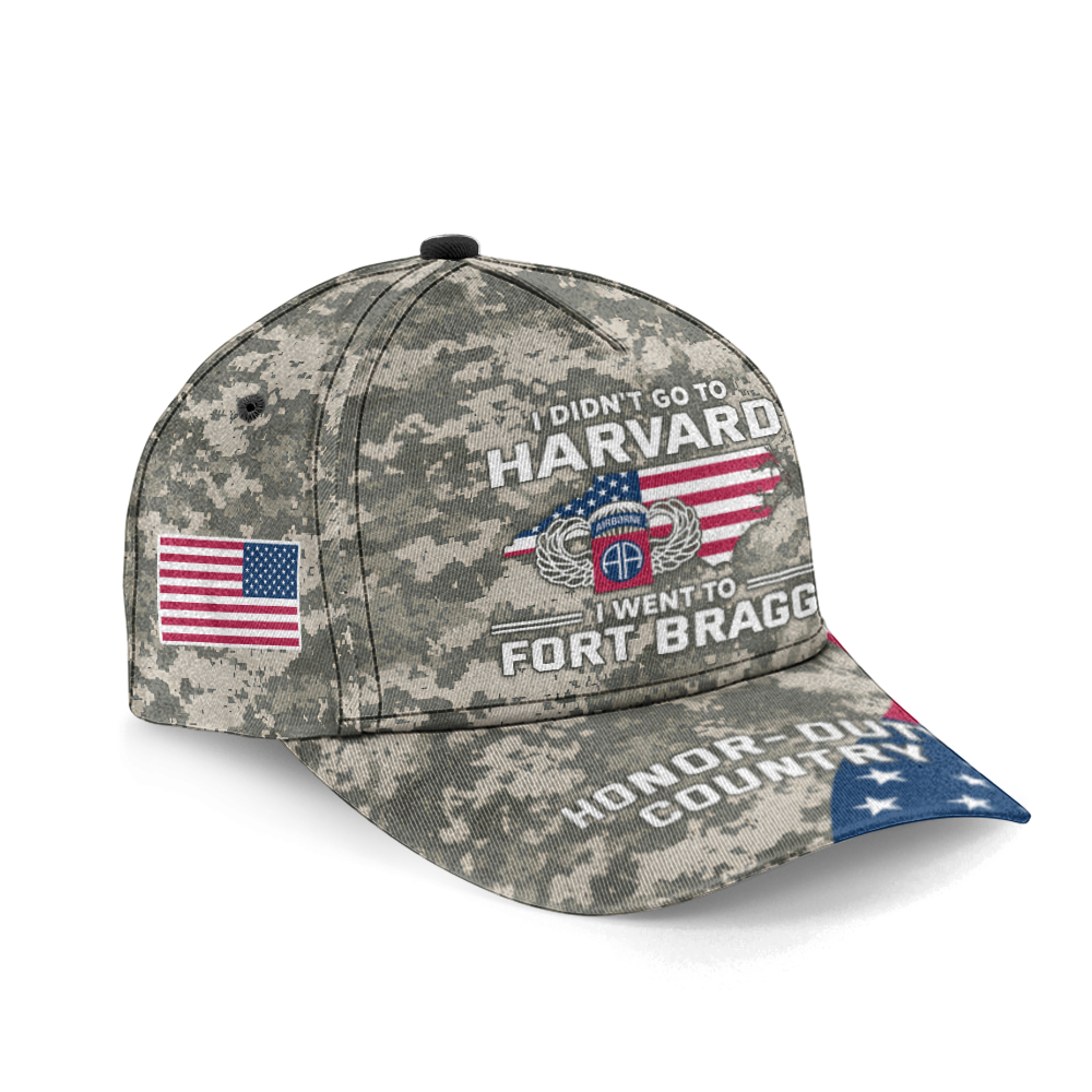 Personalized Airborne I Didn't Go To Harvard Classic Cap