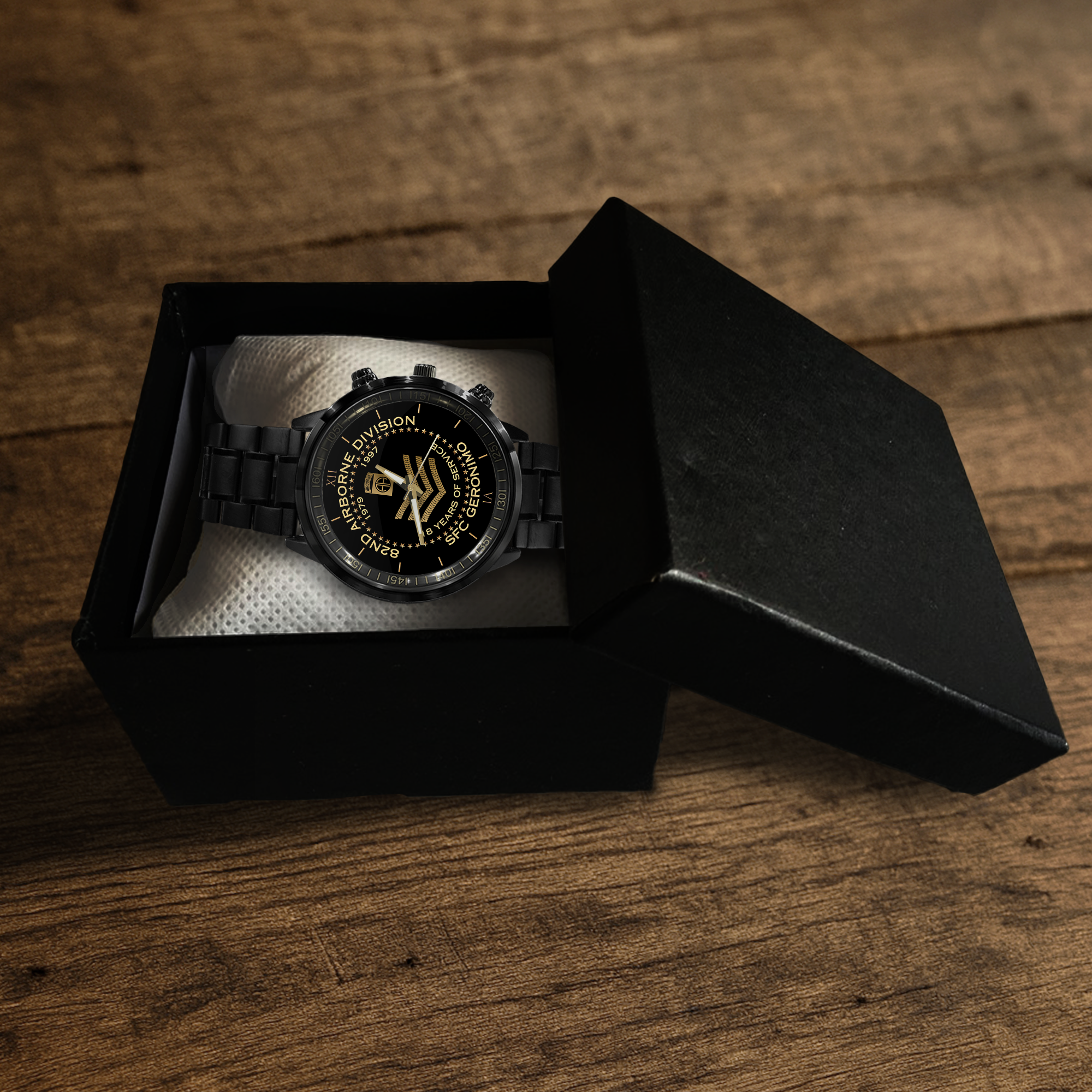 Personalizable 82nd Airborne Division Stainless Steel Watch