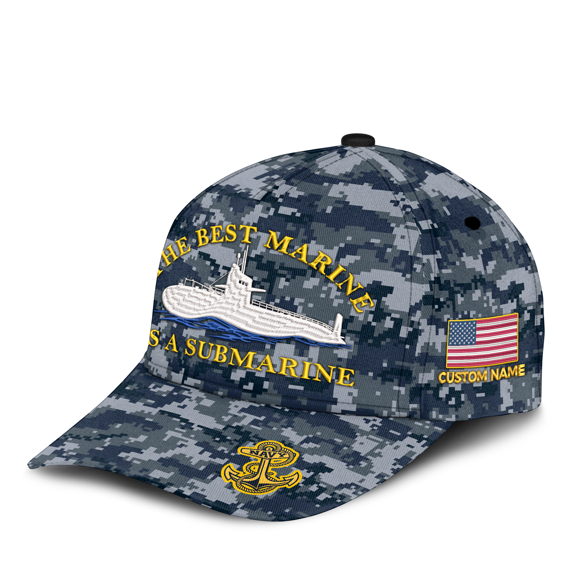 Navy Submarine The Best Marine Is A Submarine Embroidered & Printed Cap