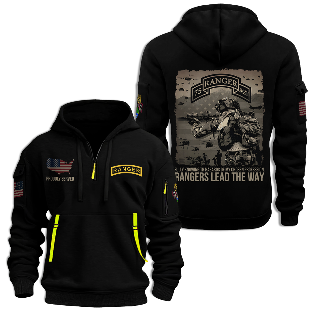 75th Ranger Regiment Quarter Zip Hoodie