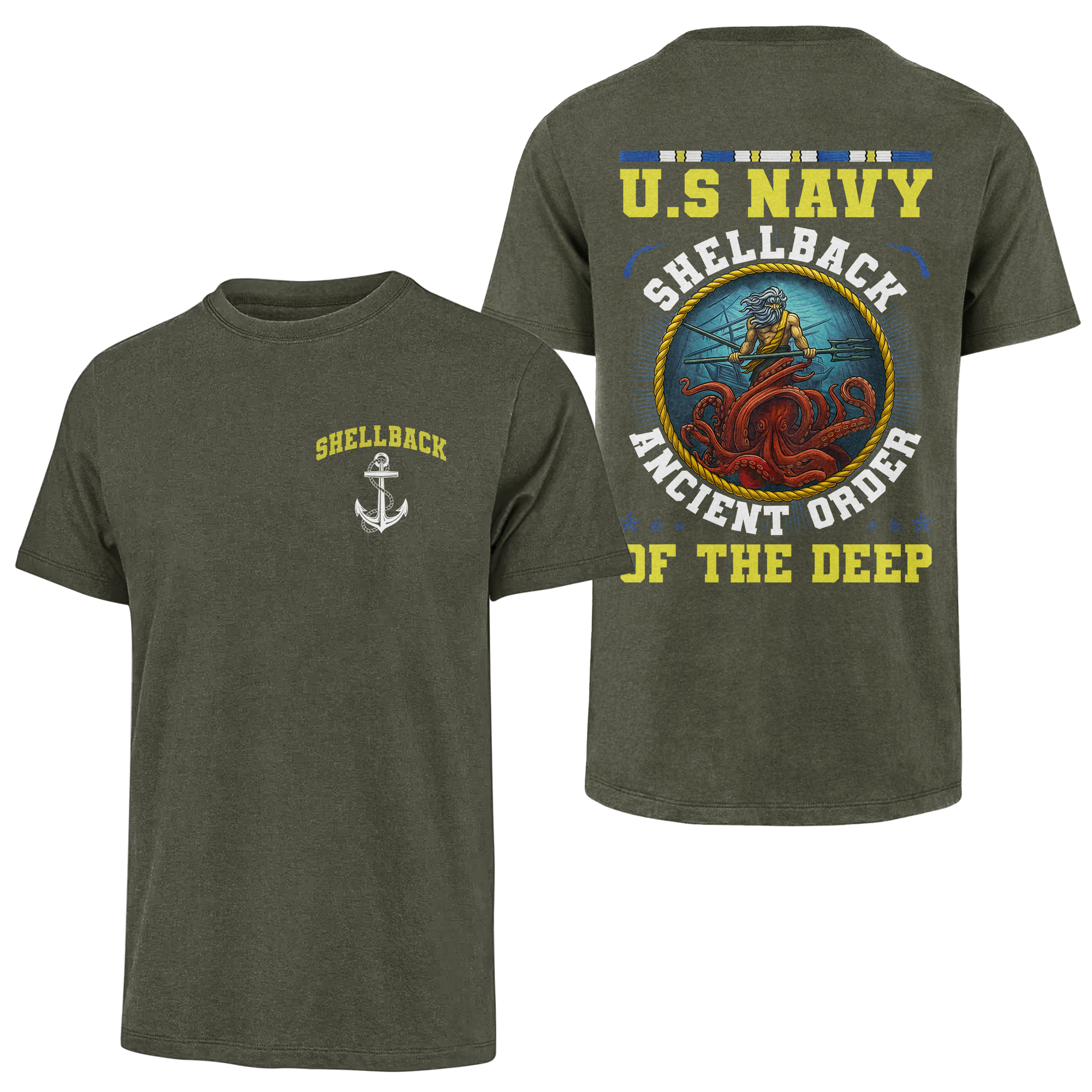 Shellback Ancient Order Of The Deep Double Side Classic T-shirt