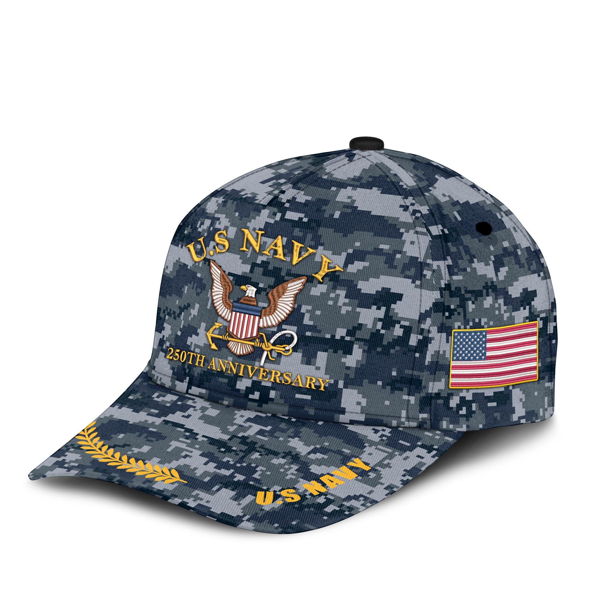 Navy 250th Anniversary Embroidered & Printed Cap