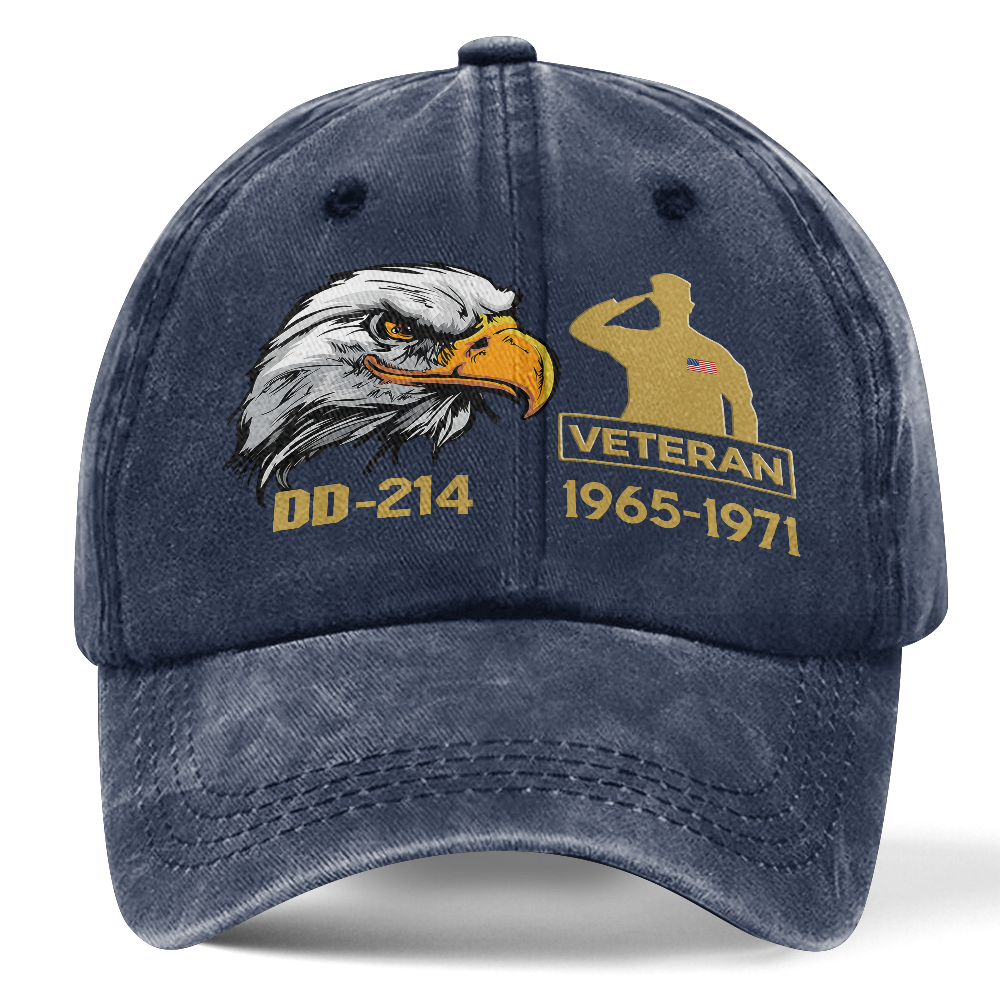 Personalizable Veteran DD-214 Washed Cap