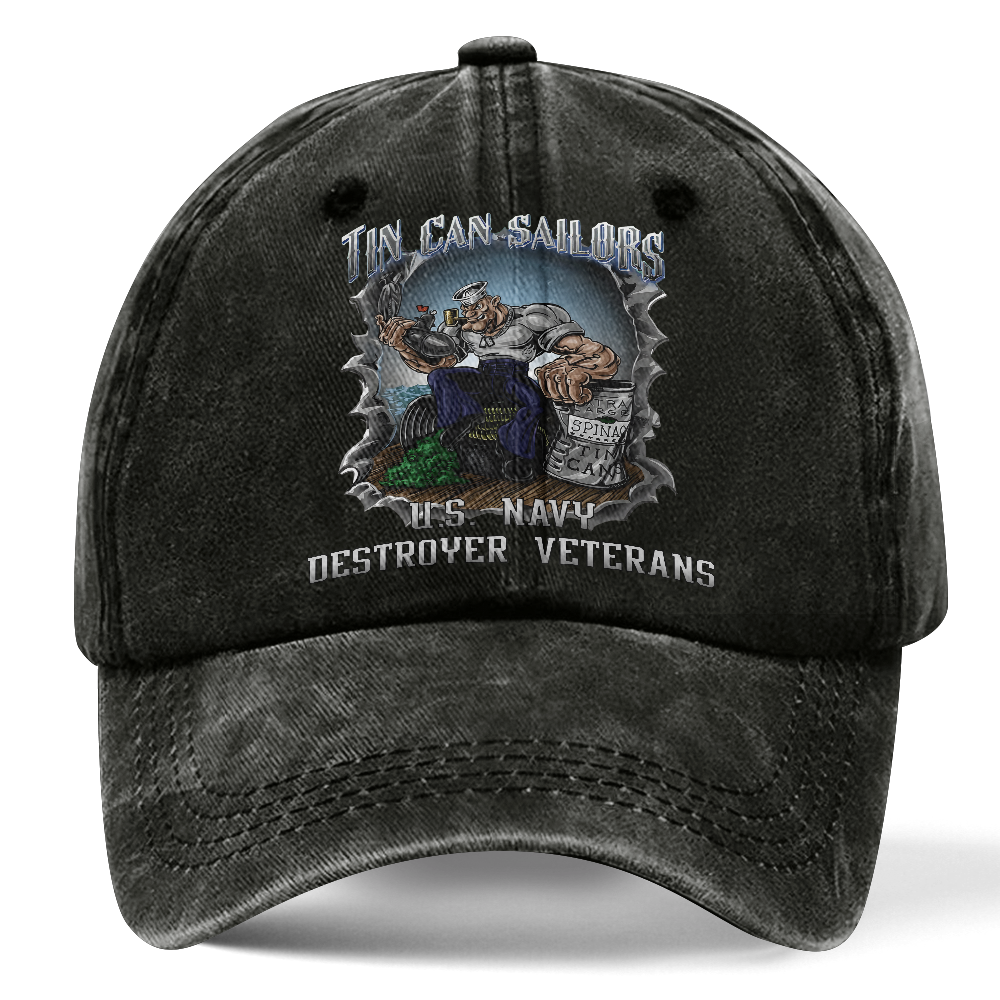 Personalizable Tin Can Sailors Washed Cap