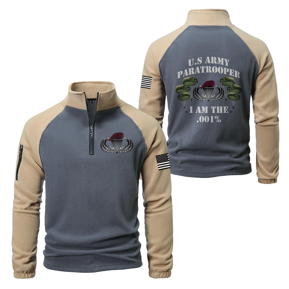 Paratrooper I Am The .001% Half-Zip Raglan Sweatshirt