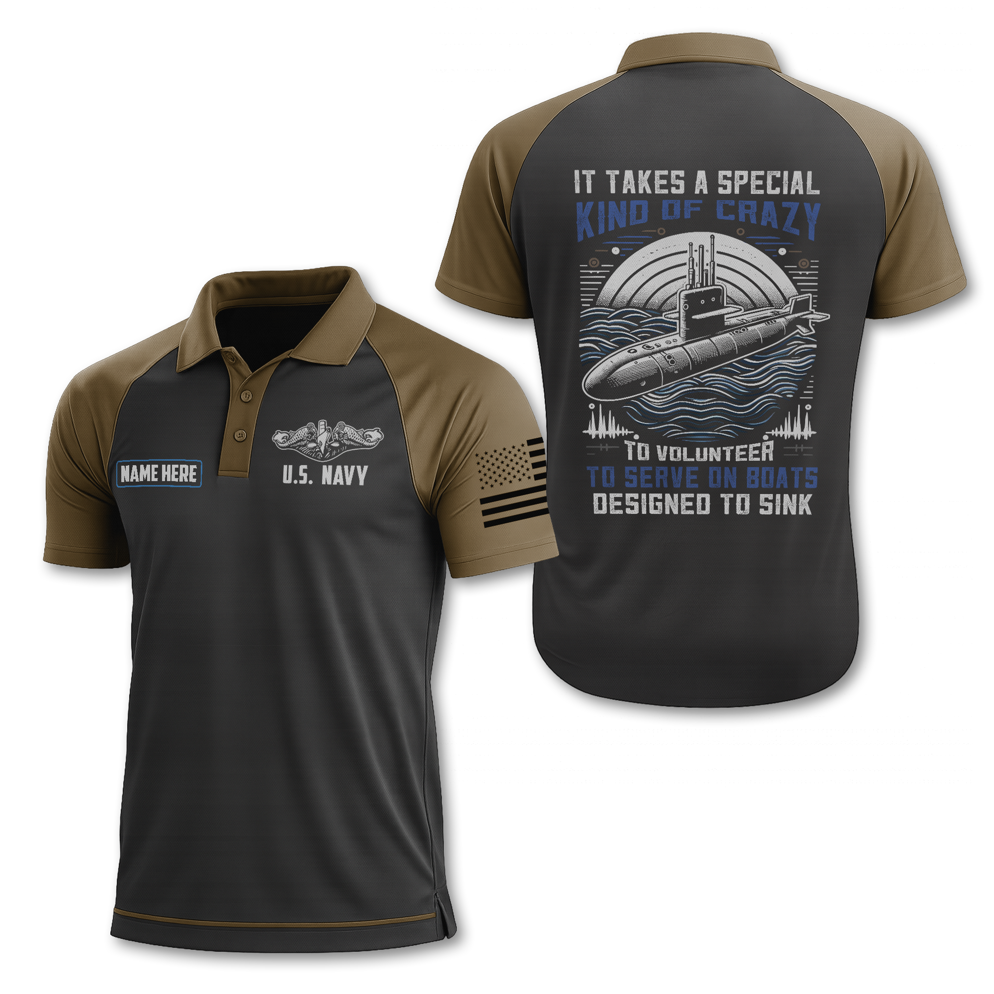 Navy Submarine Polo Shirt