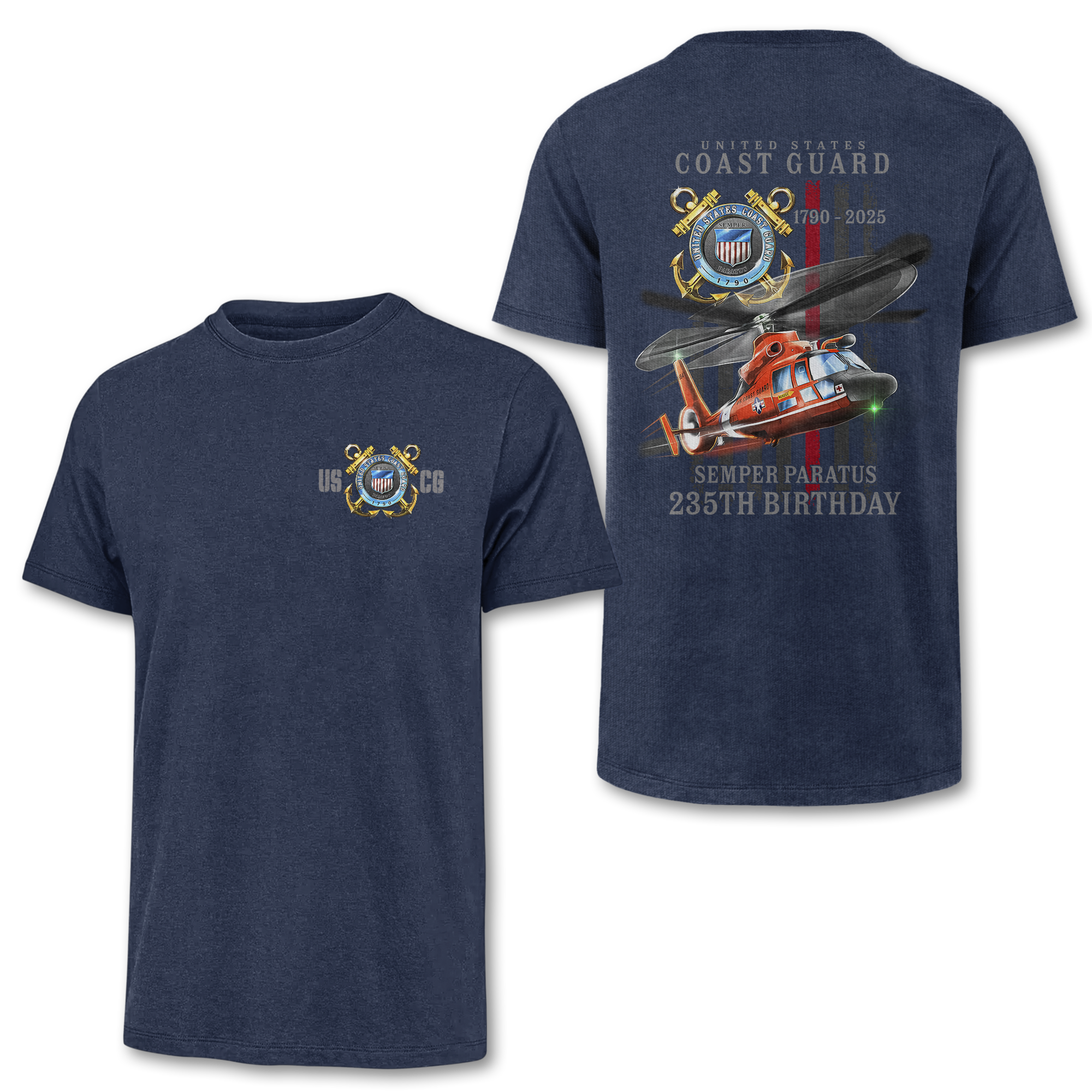 Coast Guard 235th Birthday Double Sided Classic T-shirt