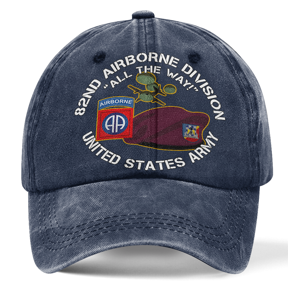 82nd Airborne All The Way Washed Cap