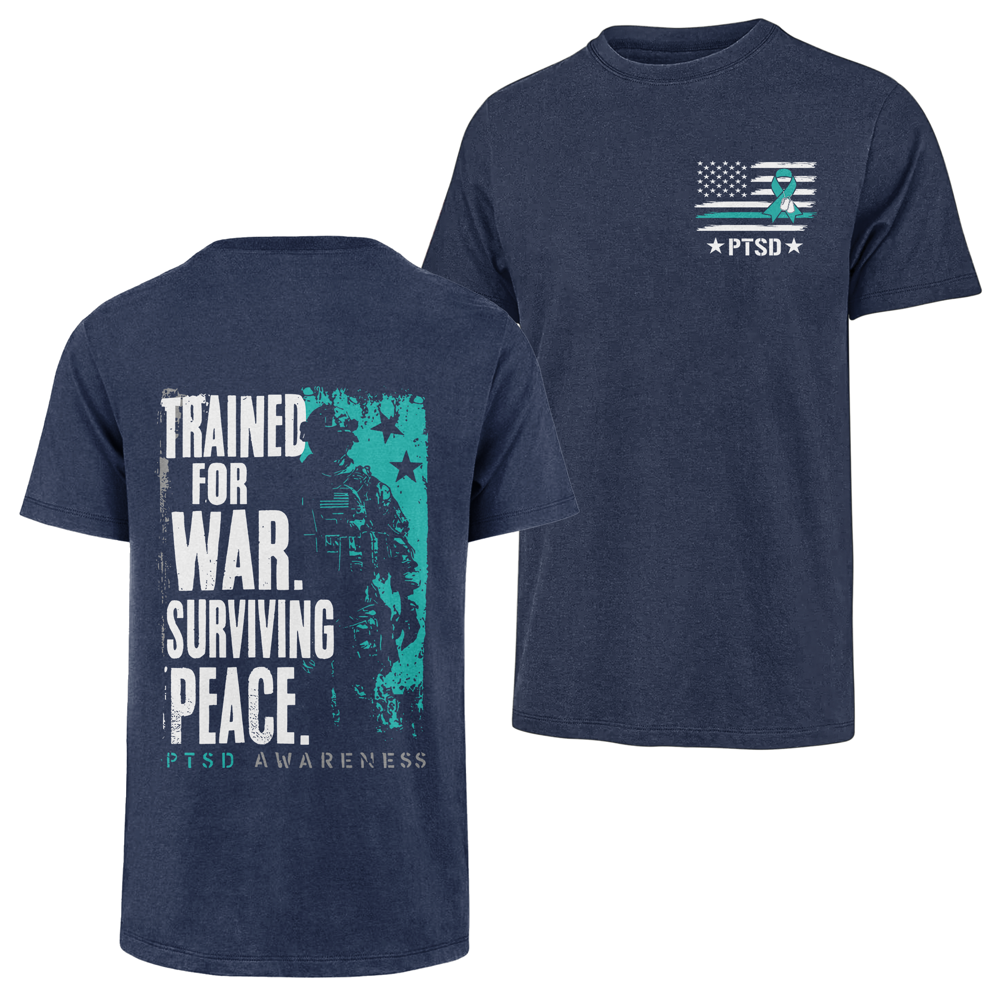 PTSD Surviving Peace Double Side Classic T-shirt