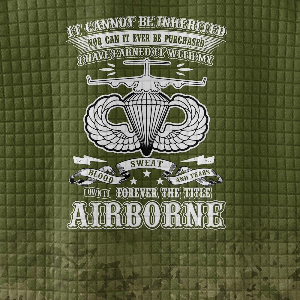 Personalizable I Own Forever The Title Airborne Waffle Stand Collar Sweatshirt