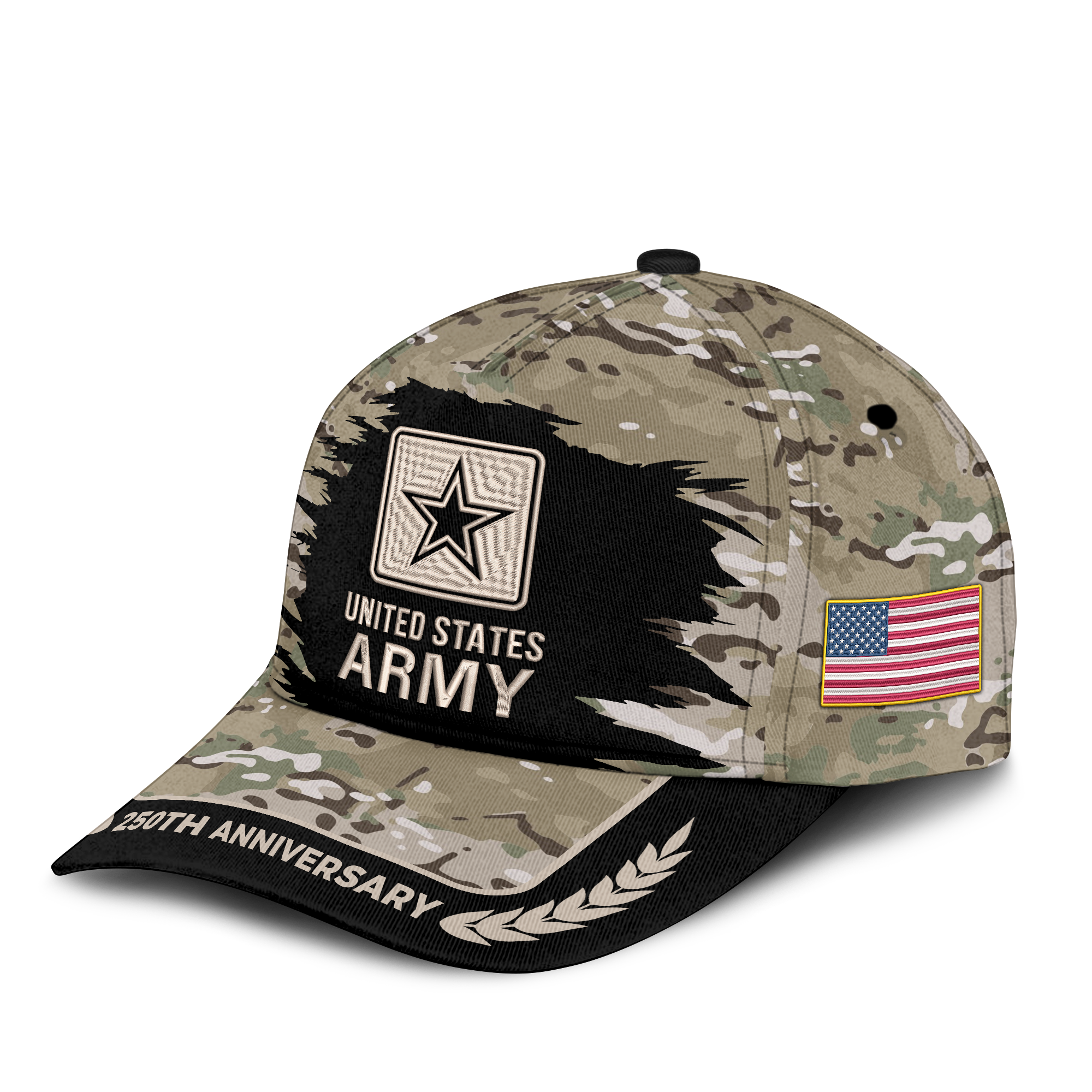 Army 250th Anniversary Embroidered & Printed Cap