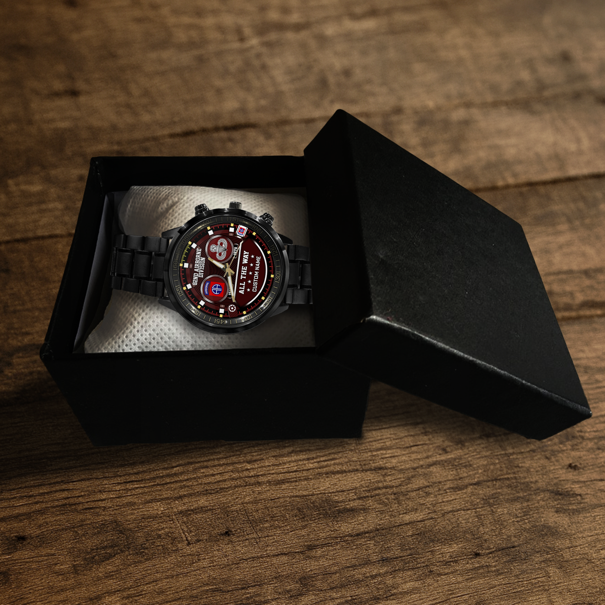 Personalizable 82 Airborne Division Stainless Steel Watch