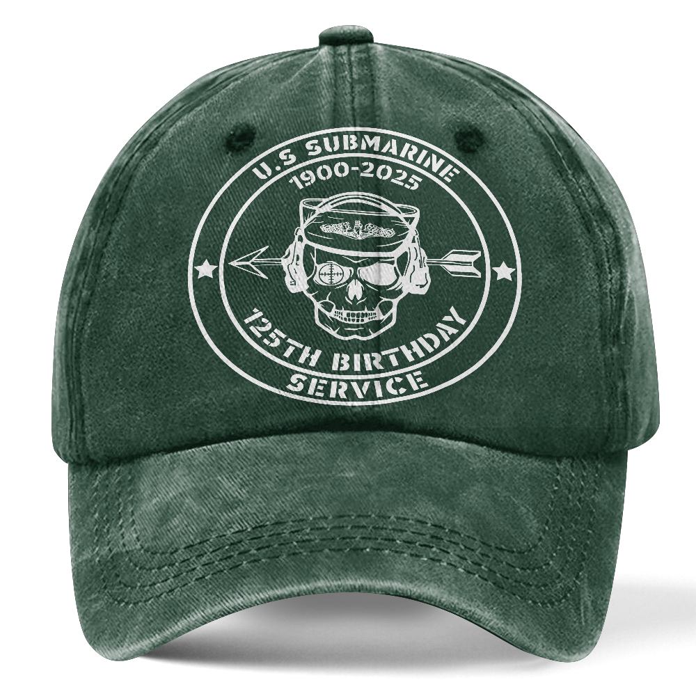 Navy Submarine 125th Birthday Washed Cap