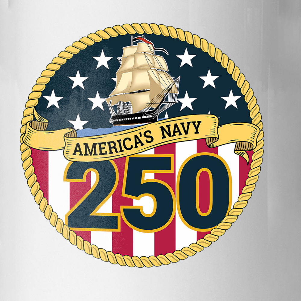Navy 250th Anniversary Coffee Mug