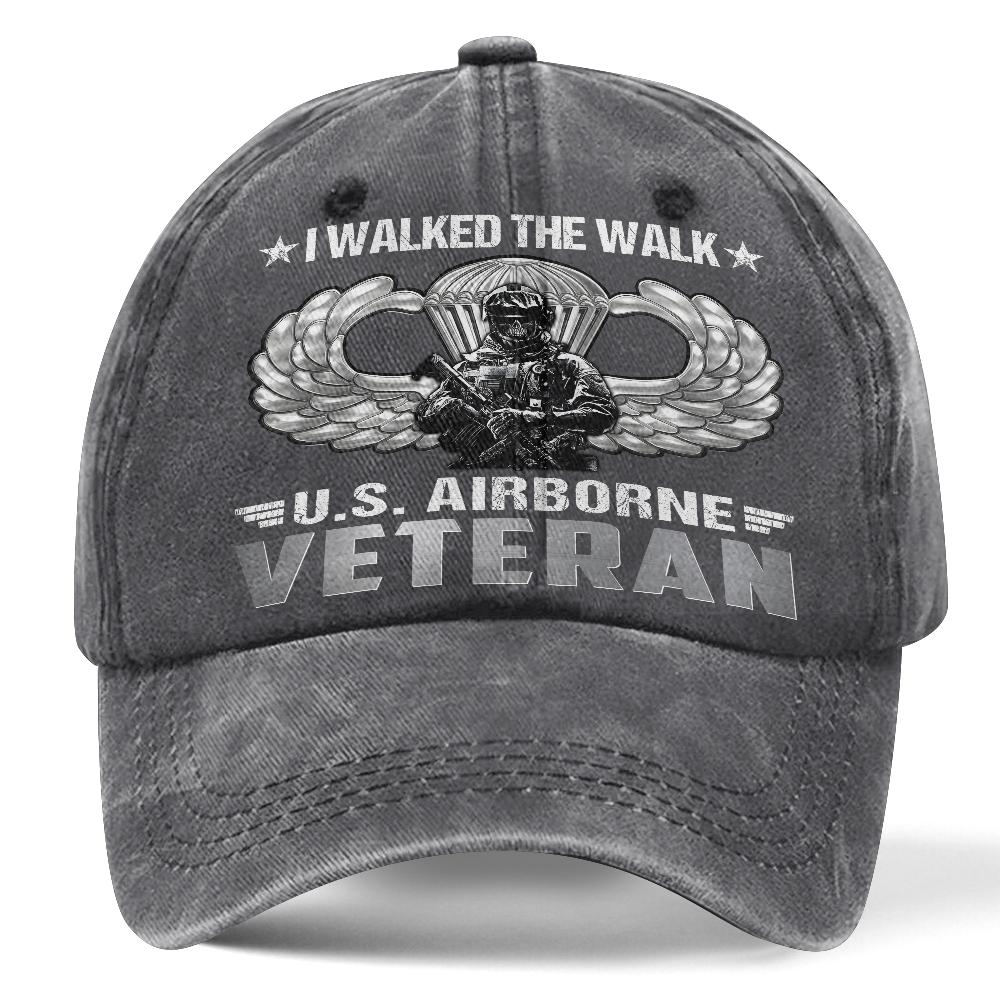 Airborne I Walked The Walk Washed Cap