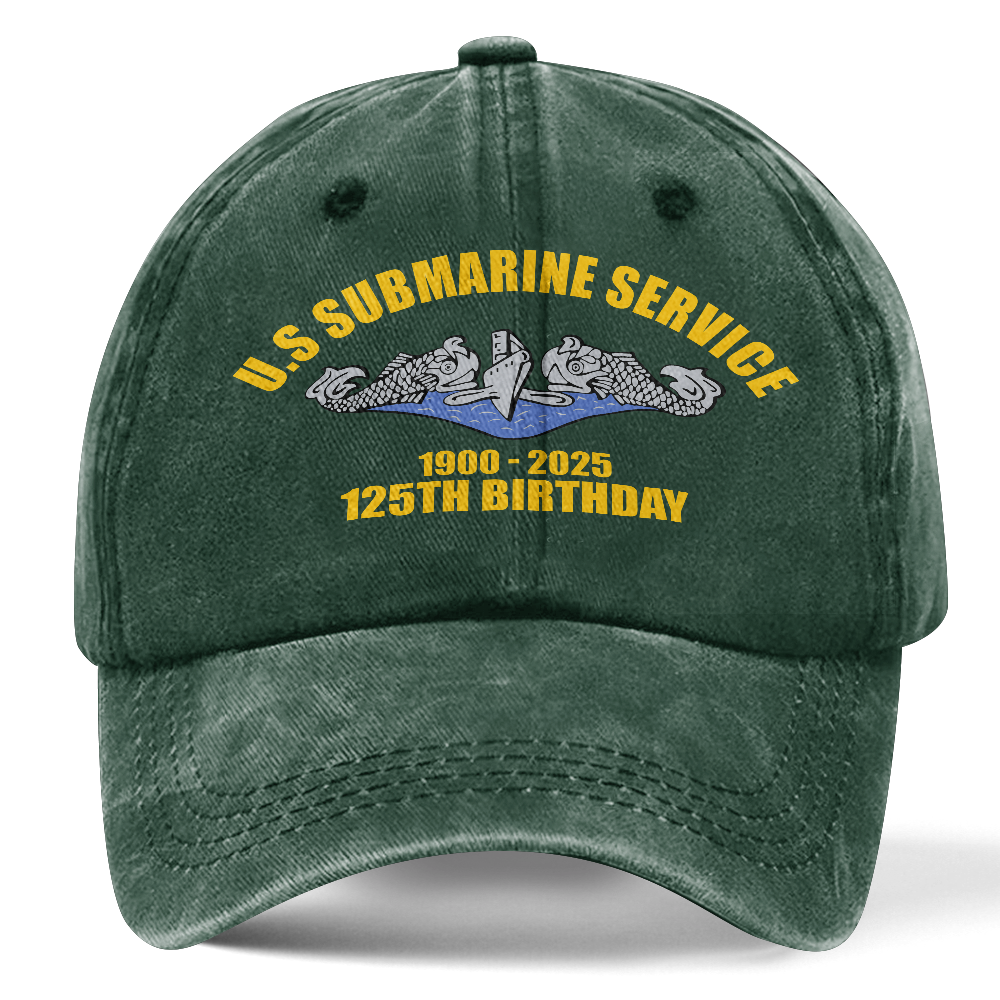 Navy Submarine 125th Birthday Washed Cap