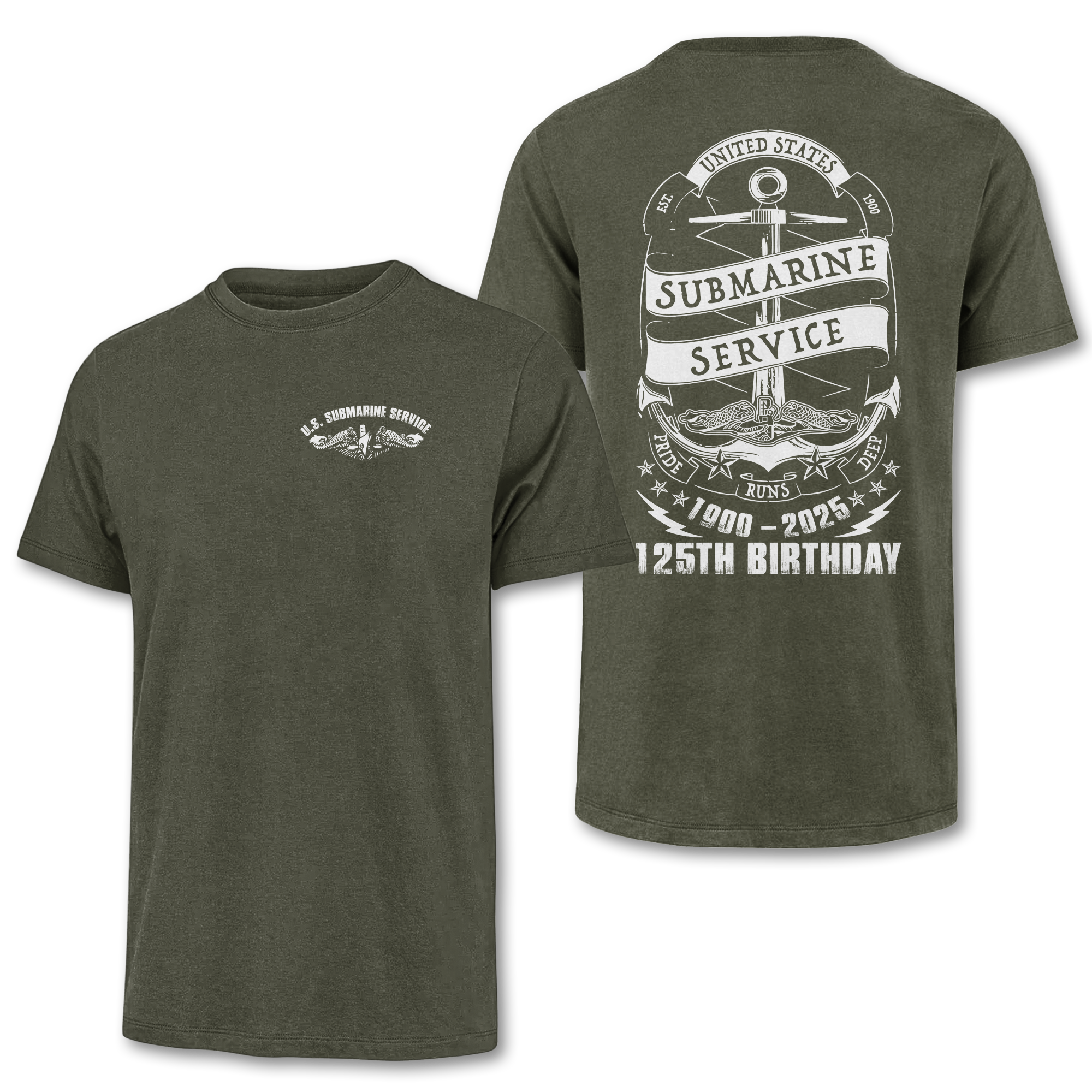 Navy Submarine 125th Birthday Classic T-shirt & Classic Cap Combo