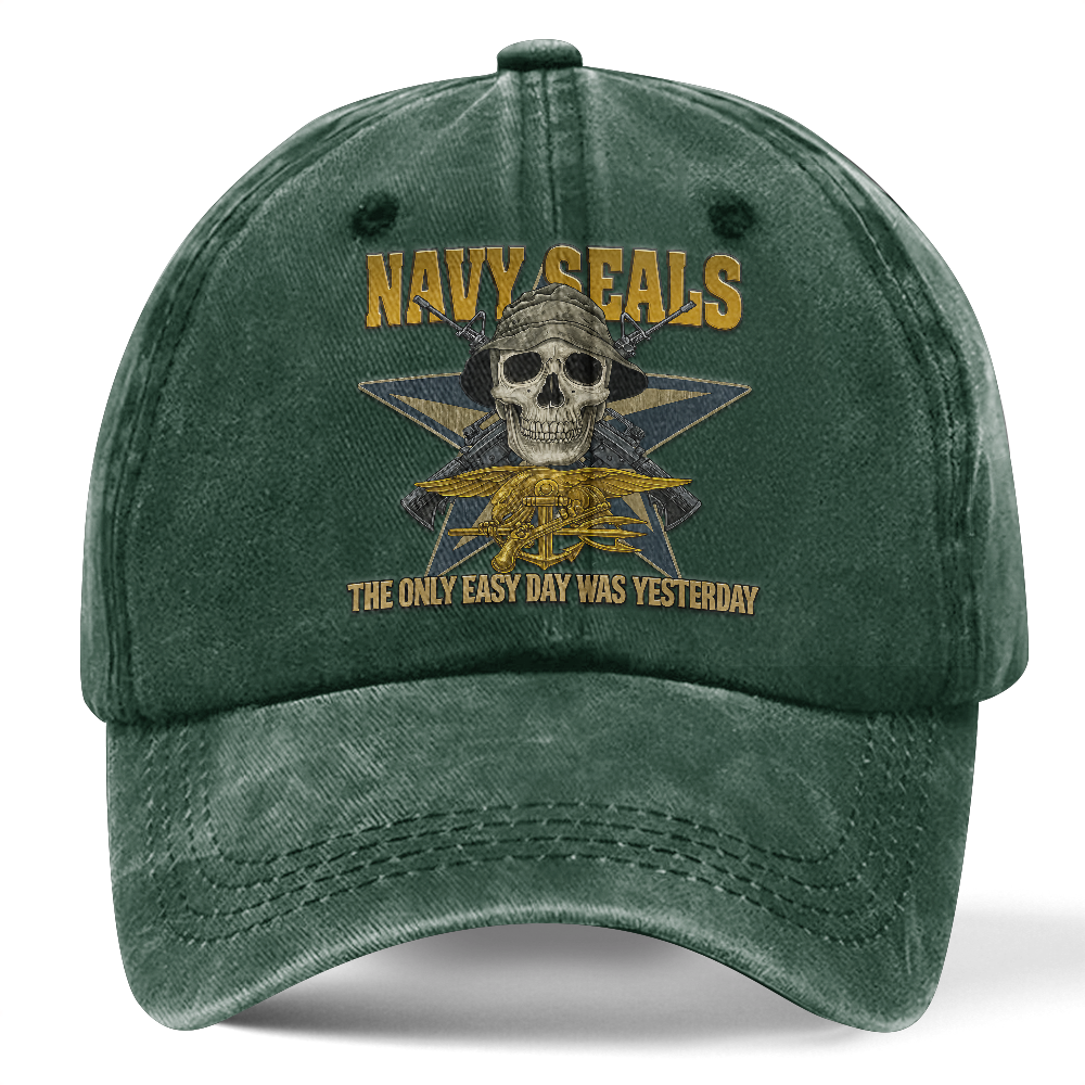 Personalizable Navy Seals Washed Cap