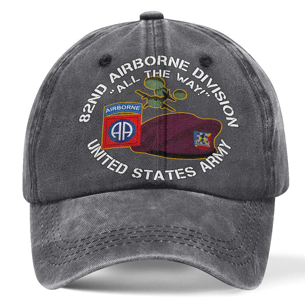 82nd Airborne All The Way Washed Cap