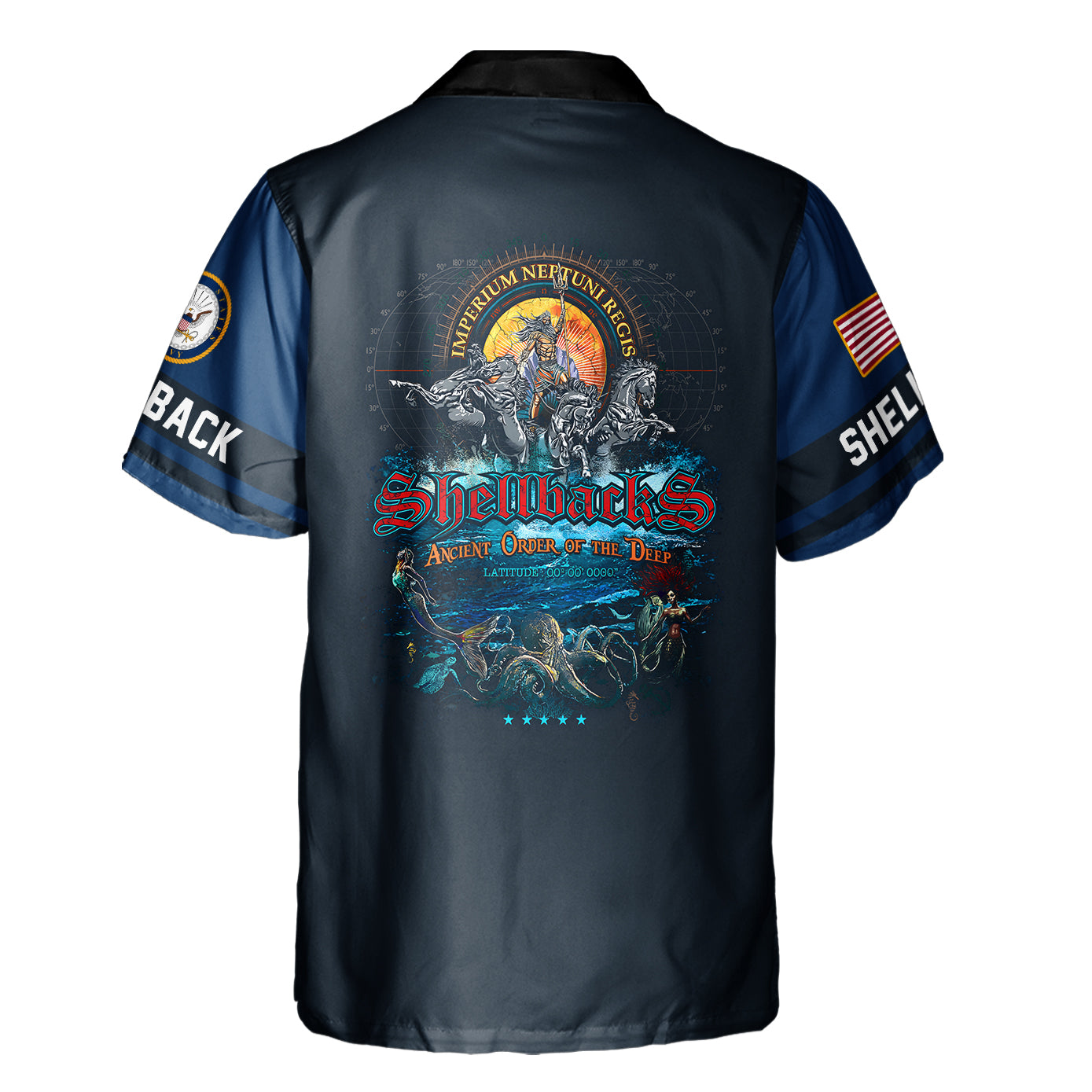 Shellback Ancient Order Of The Deep Cuban Shirt