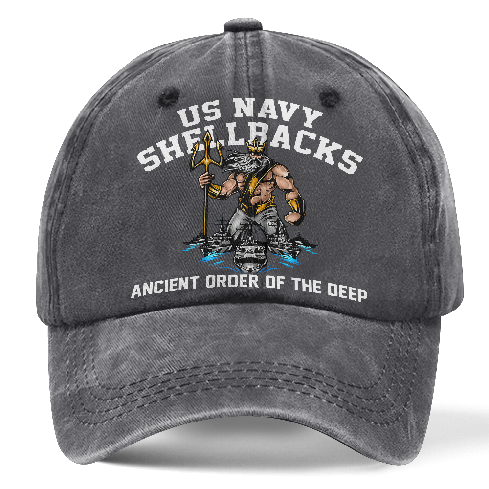 Personalizable Navy Shellback Washed Cap