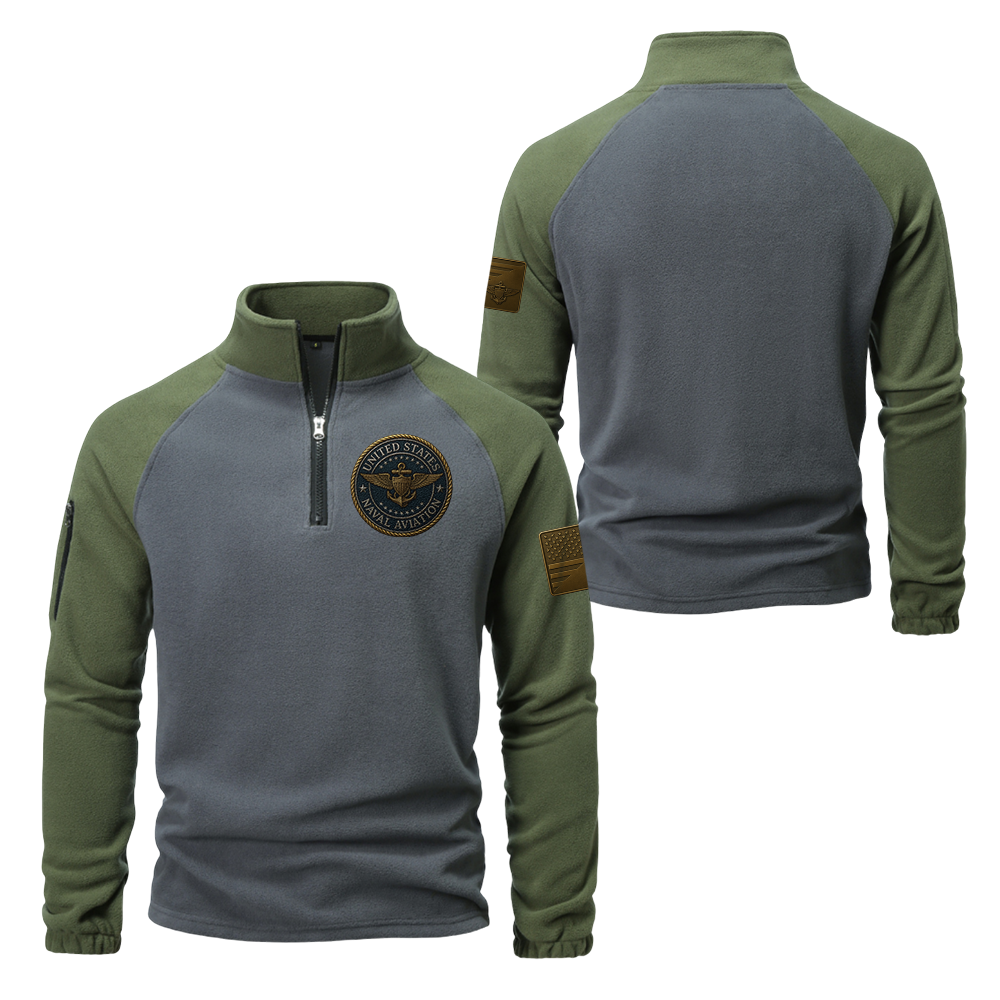Naval Aviation Half-Zip Raglan Sweatshirt