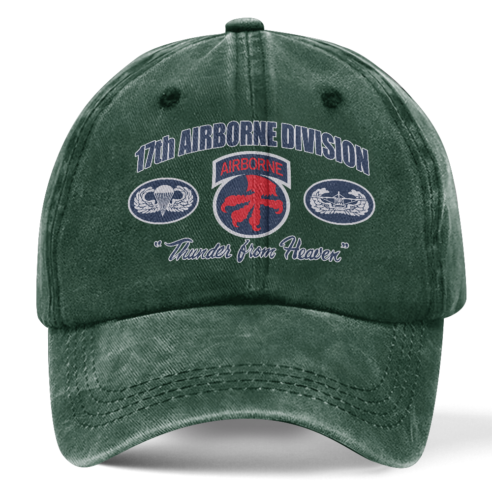 Personalizable 17th Airborne Division Washed Cap
