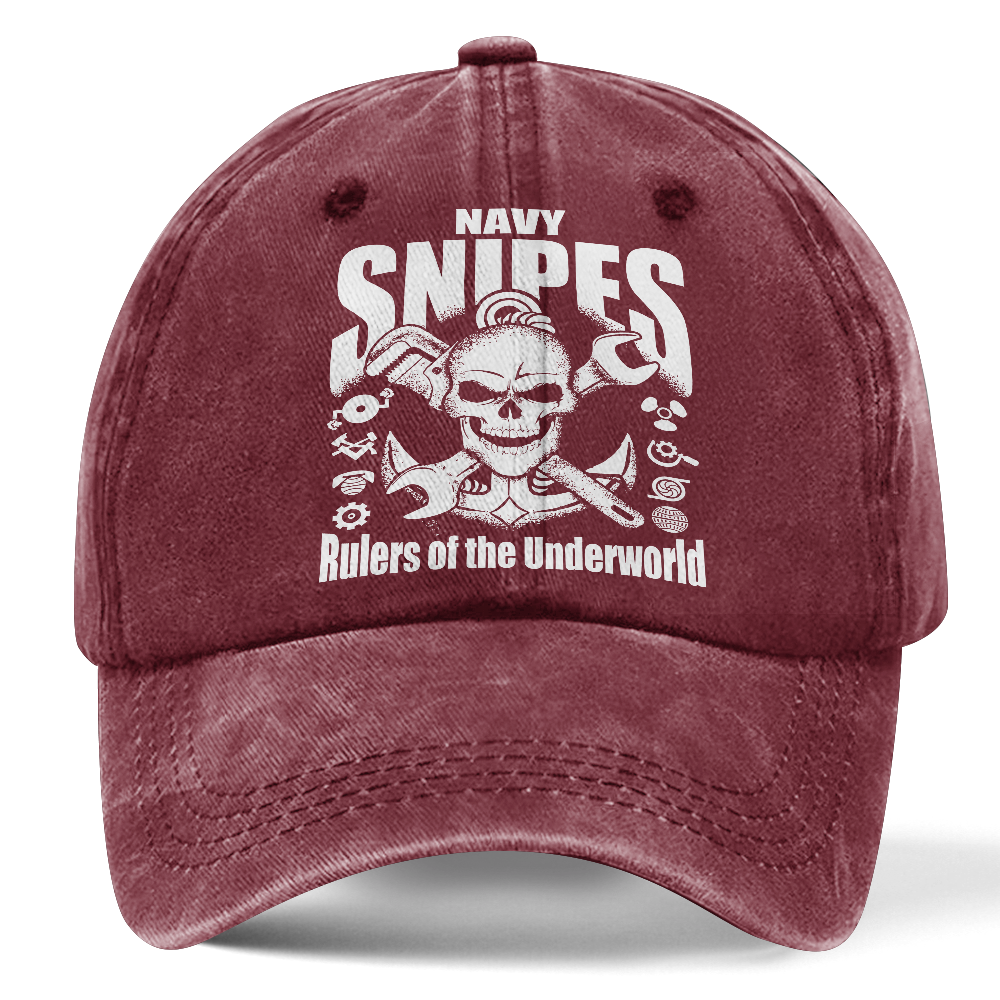 Personalizable Navy Snipes Washed Cap
