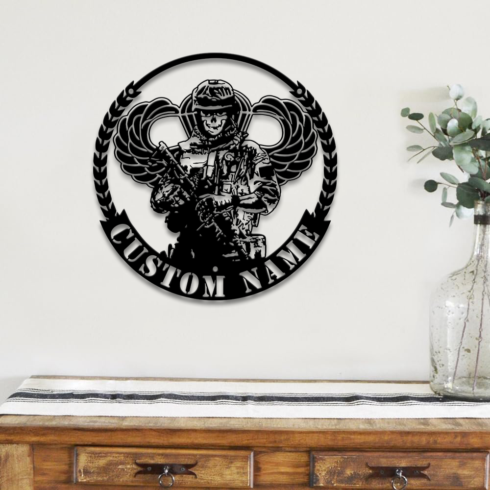 Personalized Airborne Metal Sign Wall Art