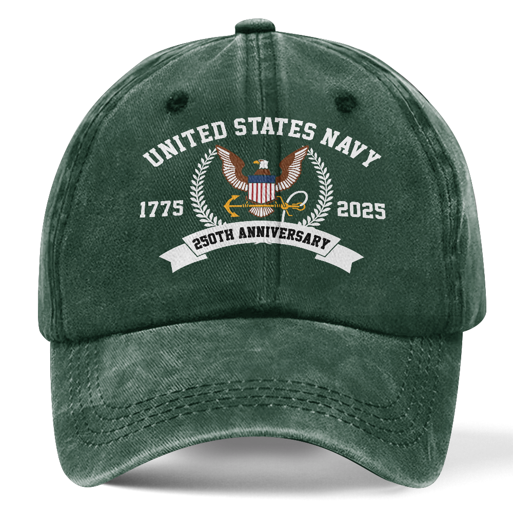 Navy 250th Anniversary Washed Cap